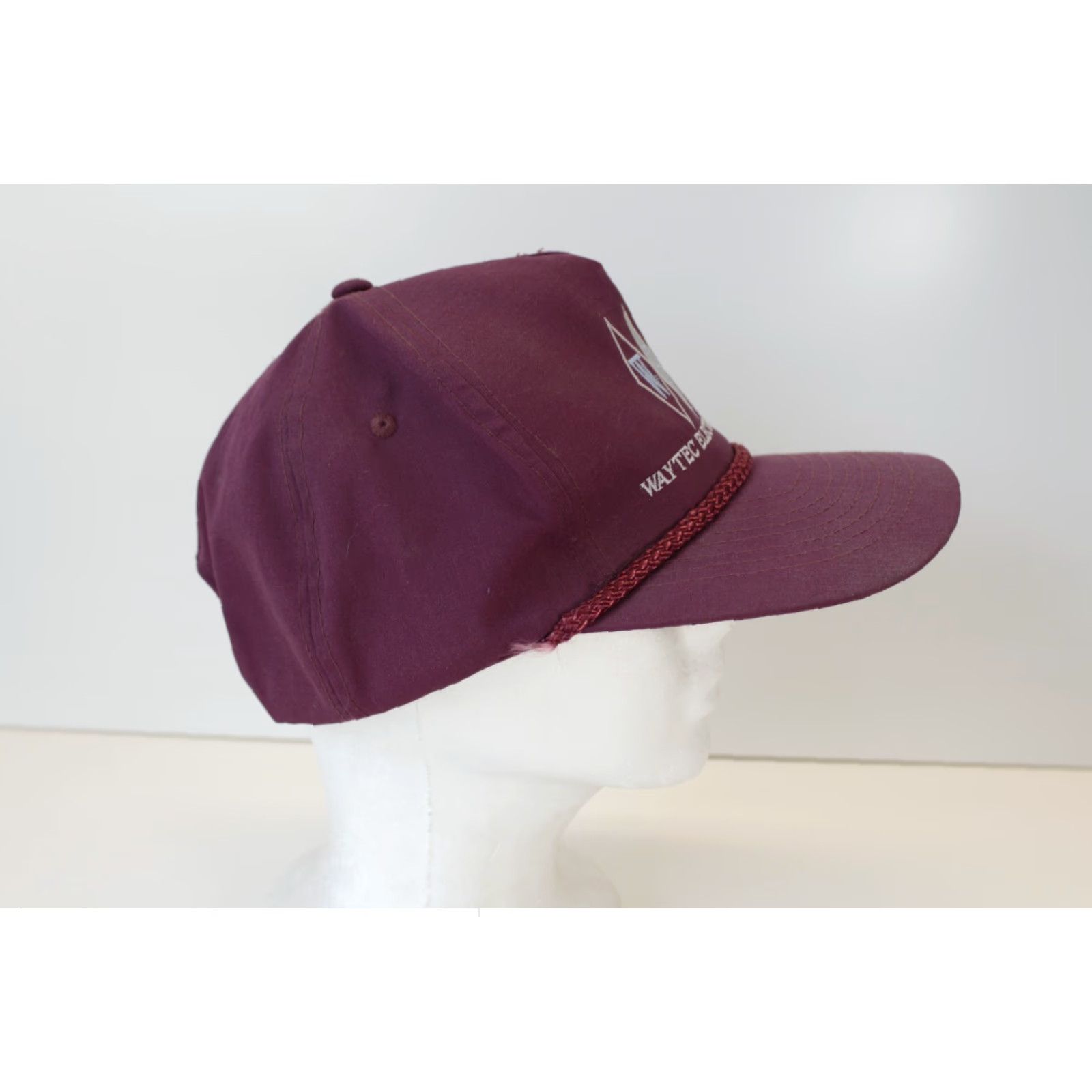 Vintage VINTAGE Waytec Electronics Core WEC Snapback Hat Maroon Rope Bill Size ONE SIZE - 3 Thumbnail