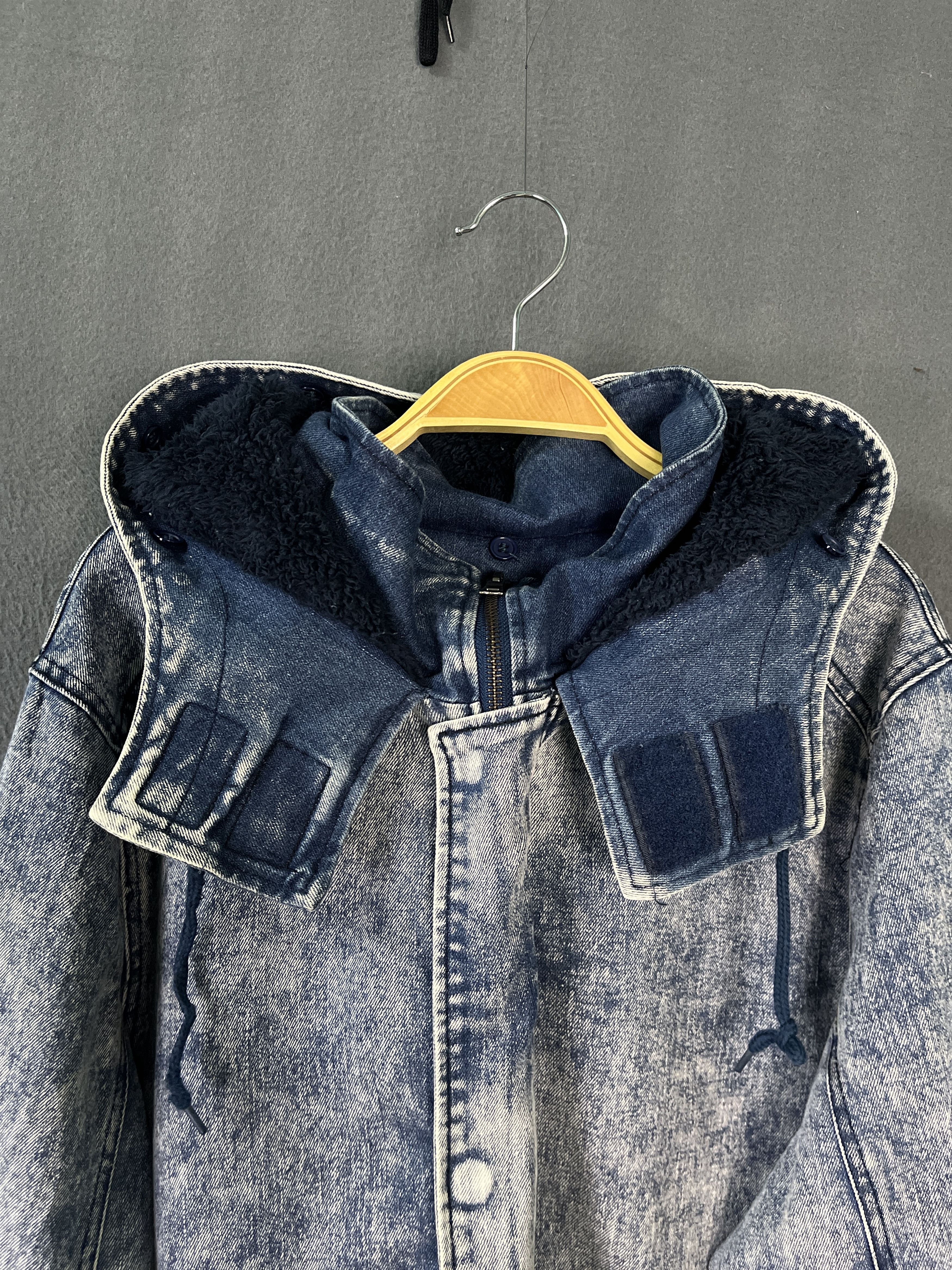 In The Attic In The Attic Stone Washed Denim Fishtail Parka Jacket Size US M / EU 48-50 / 2 - 9 Thumbnail