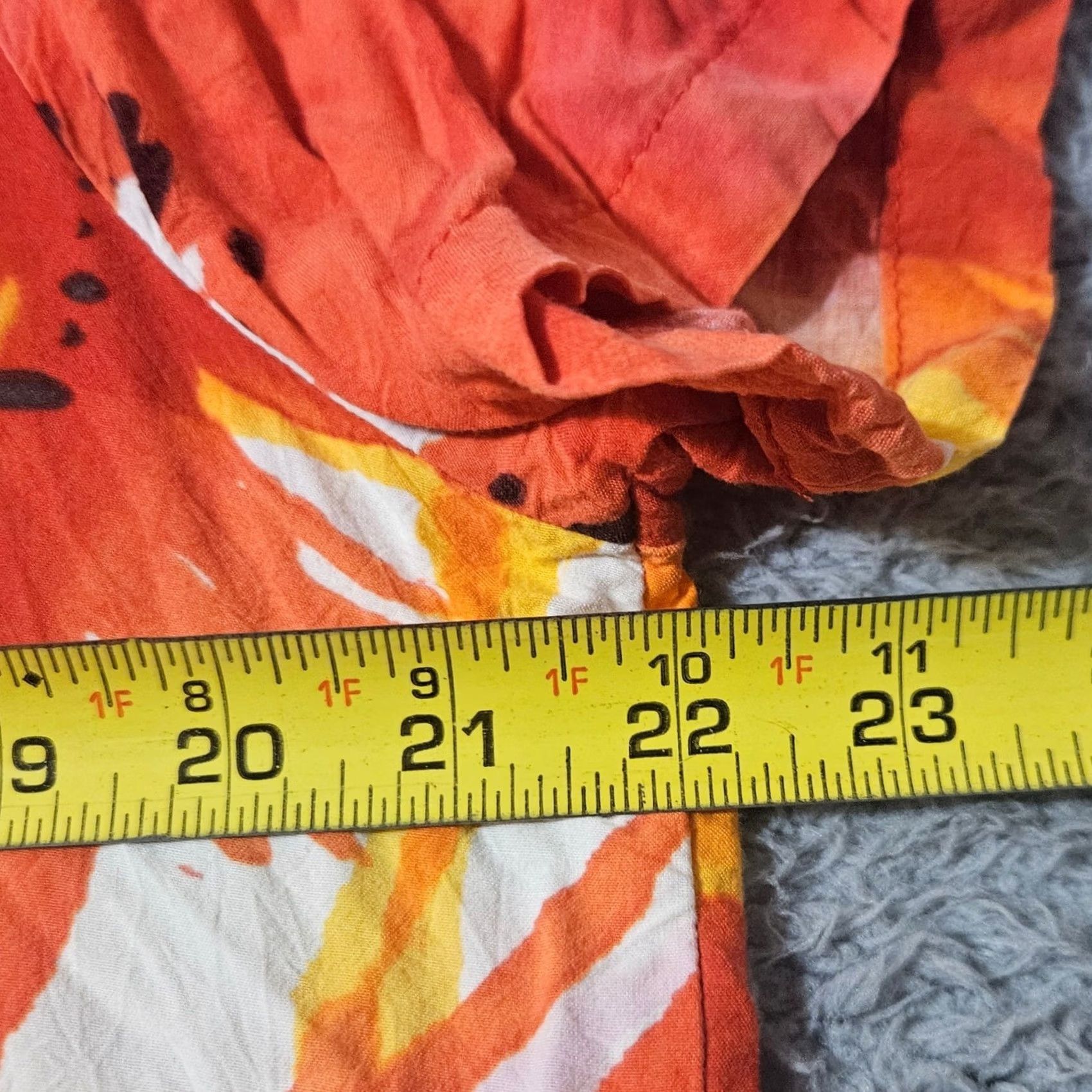 Jams World Jams World Shirt Womens Large Orange Red Hawaiian Floral Sleeve Blouse Size L / US 10 / IT 46 - 6 Thumbnail
