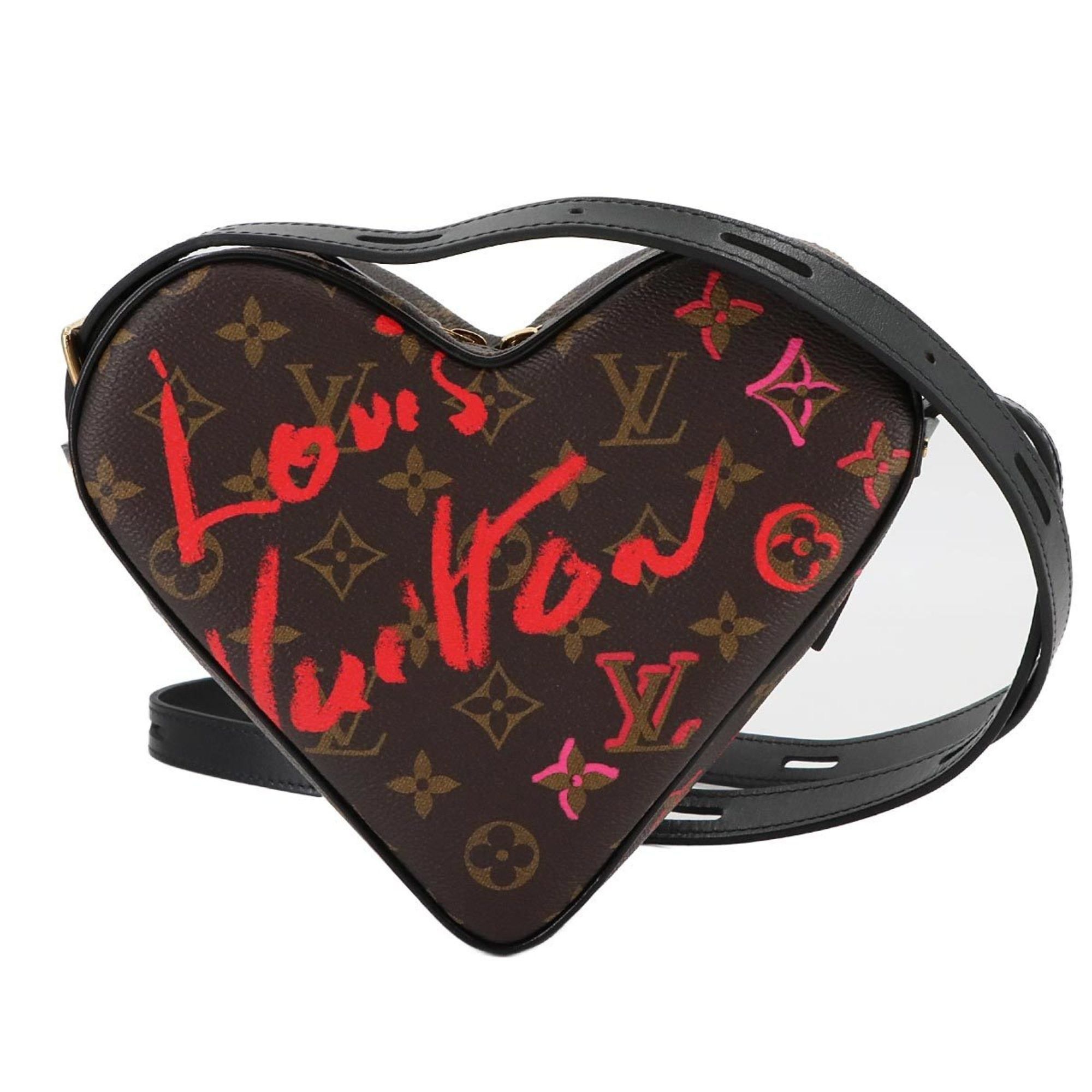 Louis Vuitton Monogram Sac Coeur Fall In Love Heart Shoulder Bag Leather M45890 Rfid in Brown, Women's