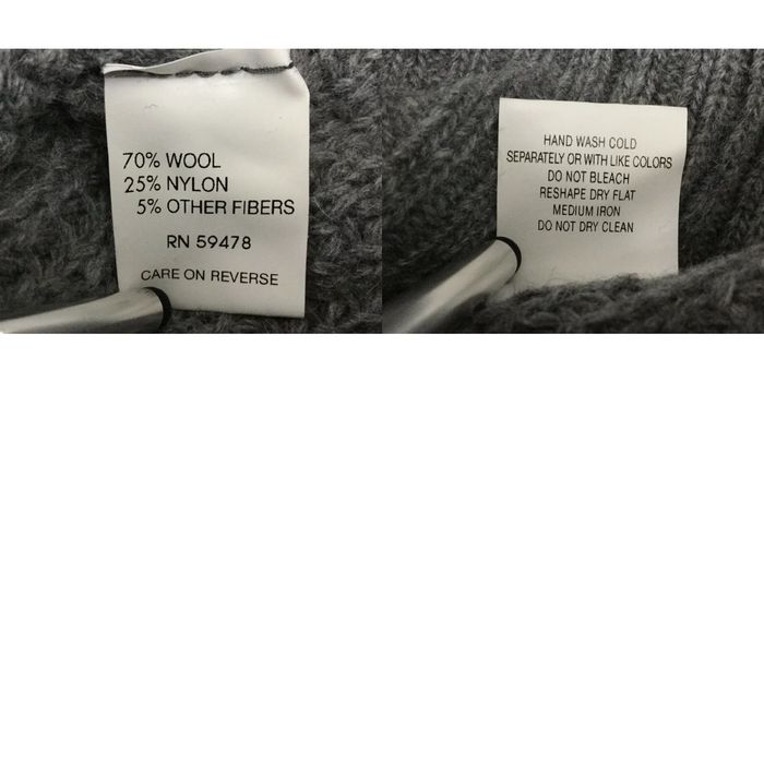 Blend Daniel Blasi Grey Wool Blend Pullover Waffle Knit Sweater