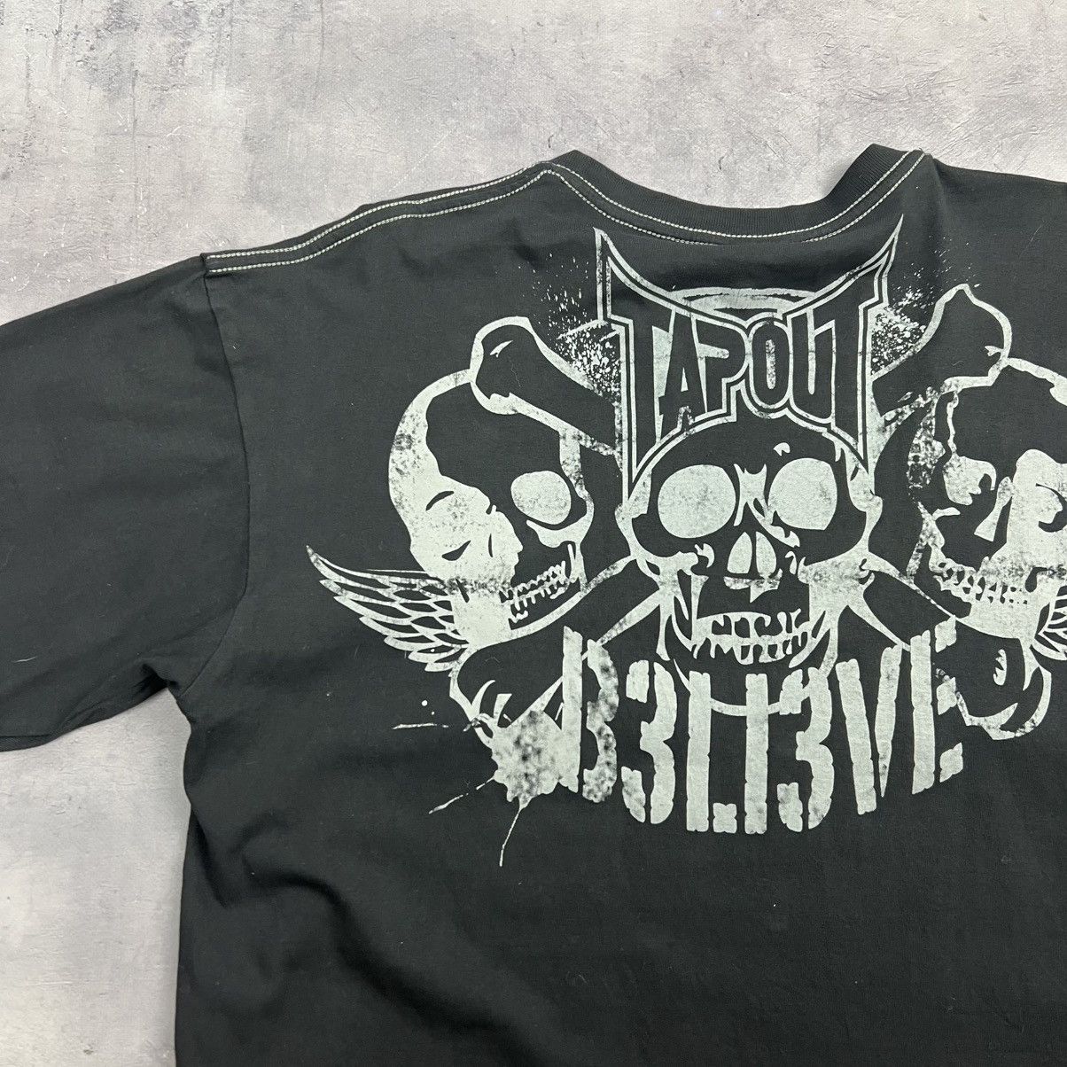 Vintage Rare! Tapout Believe Vintage Big Logo Tee Skull 00s Size US XL / EU 56 / 4 - 13 Thumbnail