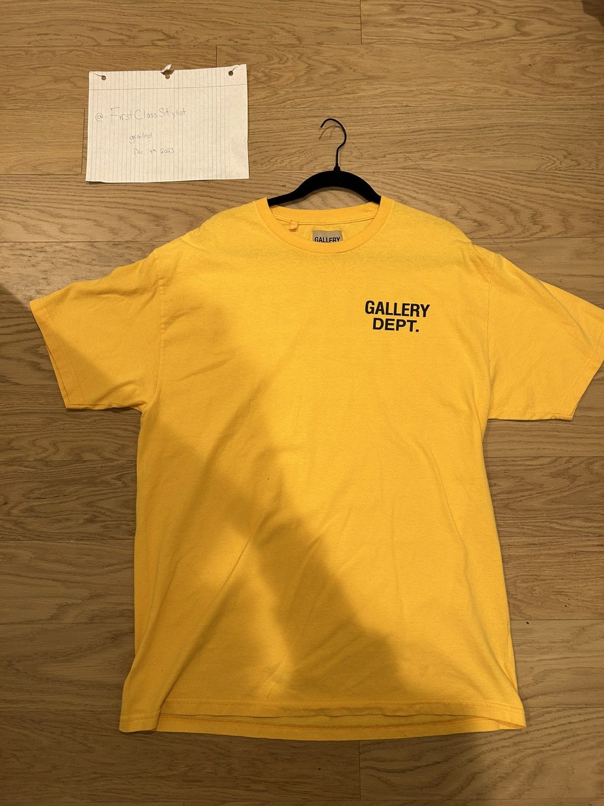 image of Gallery Dept T-Shirt in Yellow, Men's (Size XL)