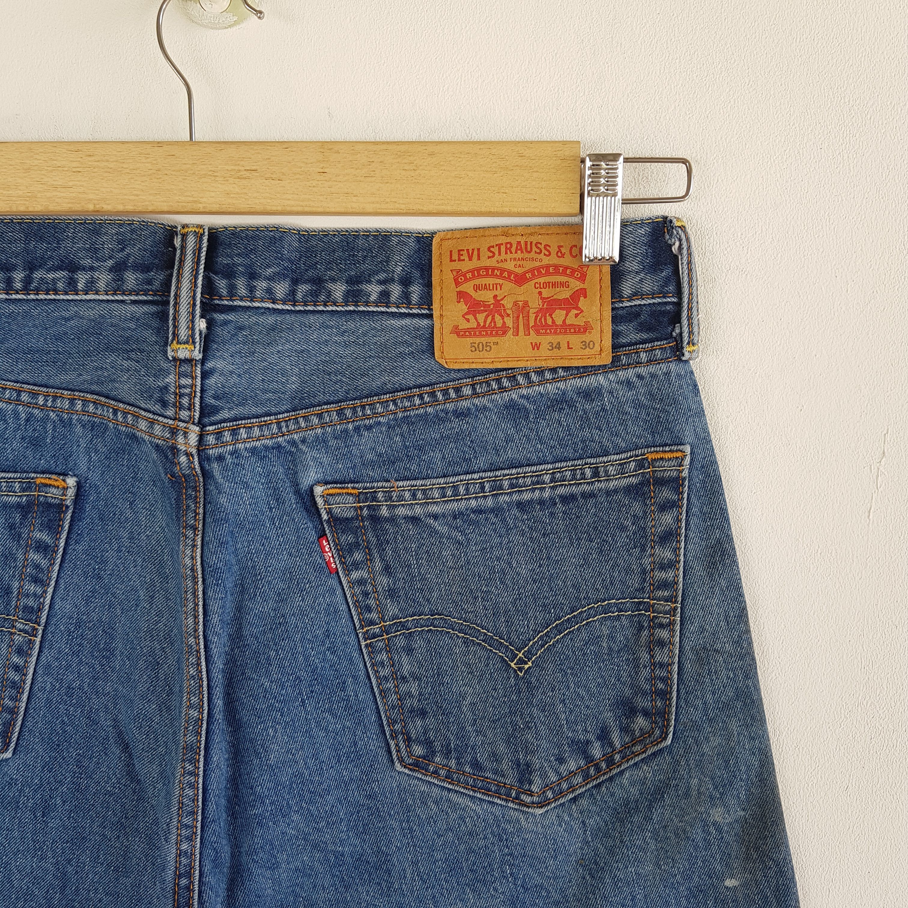 Levi's Vintage Dirty Levis 505 Jeans Released Hem Levi's Denim Size US 34 / EU 50 - 5 Thumbnail