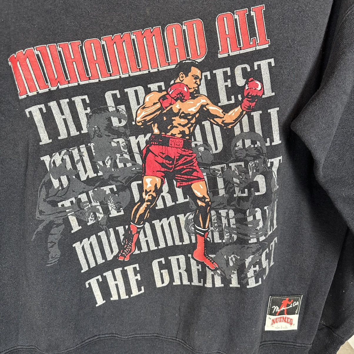 Nutmeg × Vintage Vintage 90s Muhammad Ali Boxer Nutmeg Large Black Sweater Size US L / EU 52-54 / 3 - 3 Thumbnail