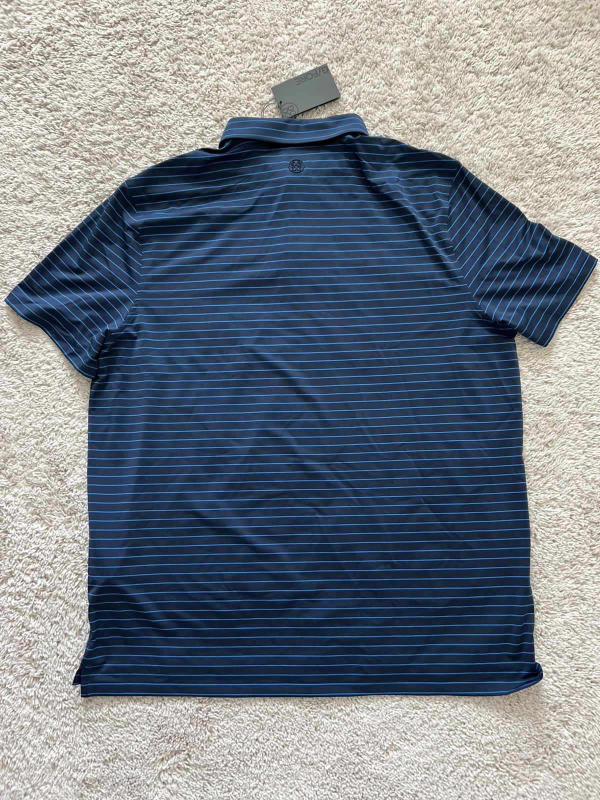G/FORE G/Fore Pencil Stripe Pique Golf Polo Twilight Blue Wicking Size US XXL / EU 58 / 5 - 5 Thumbnail