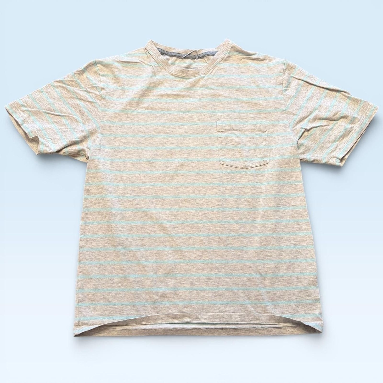 Patagonia Patagonia Mens S Gray Stripe Organic Cotton Pocket T-Shirt Size US S / EU 44-46 / 1 - 1 Thumbnail