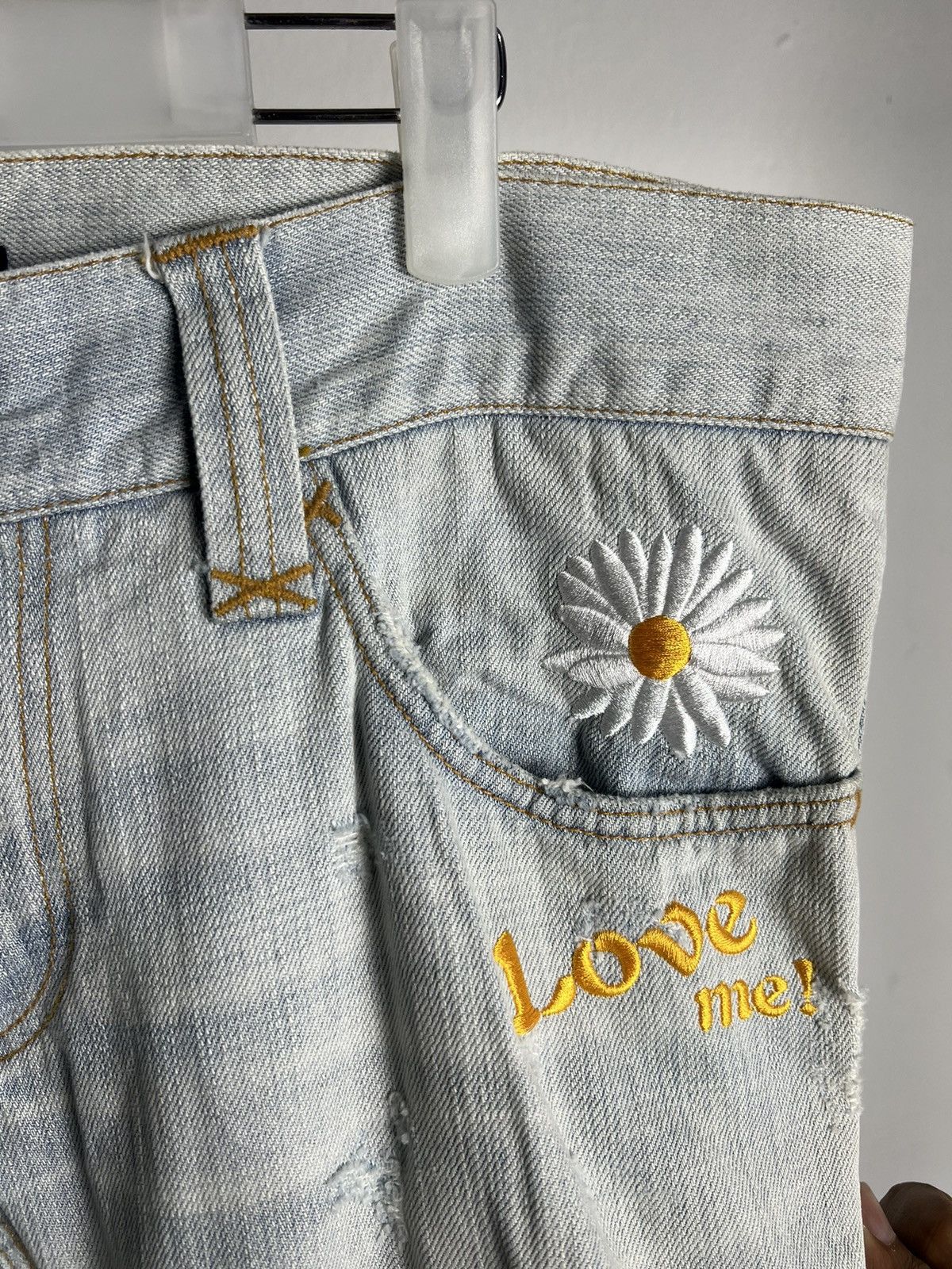 Dolce & Gabbana × Vintage Vintage Distressed Dolce&Gabbana "Love Me" Flower Denim Size US 36 / EU 52 - 4 Thumbnail