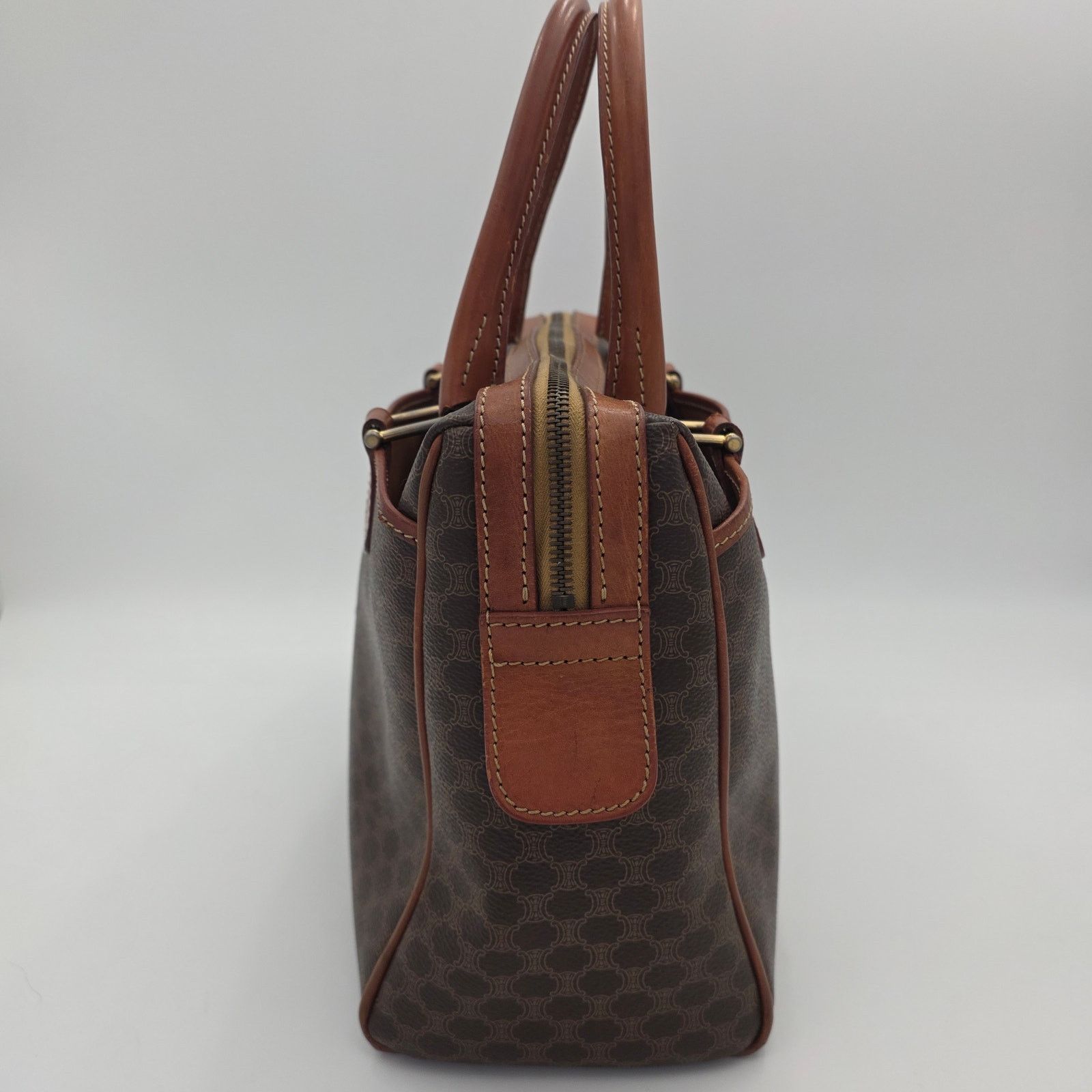 Celine Céline Paris Vintage Macadam Triomphe Boston Bag Size ONE SIZE - 3 Thumbnail