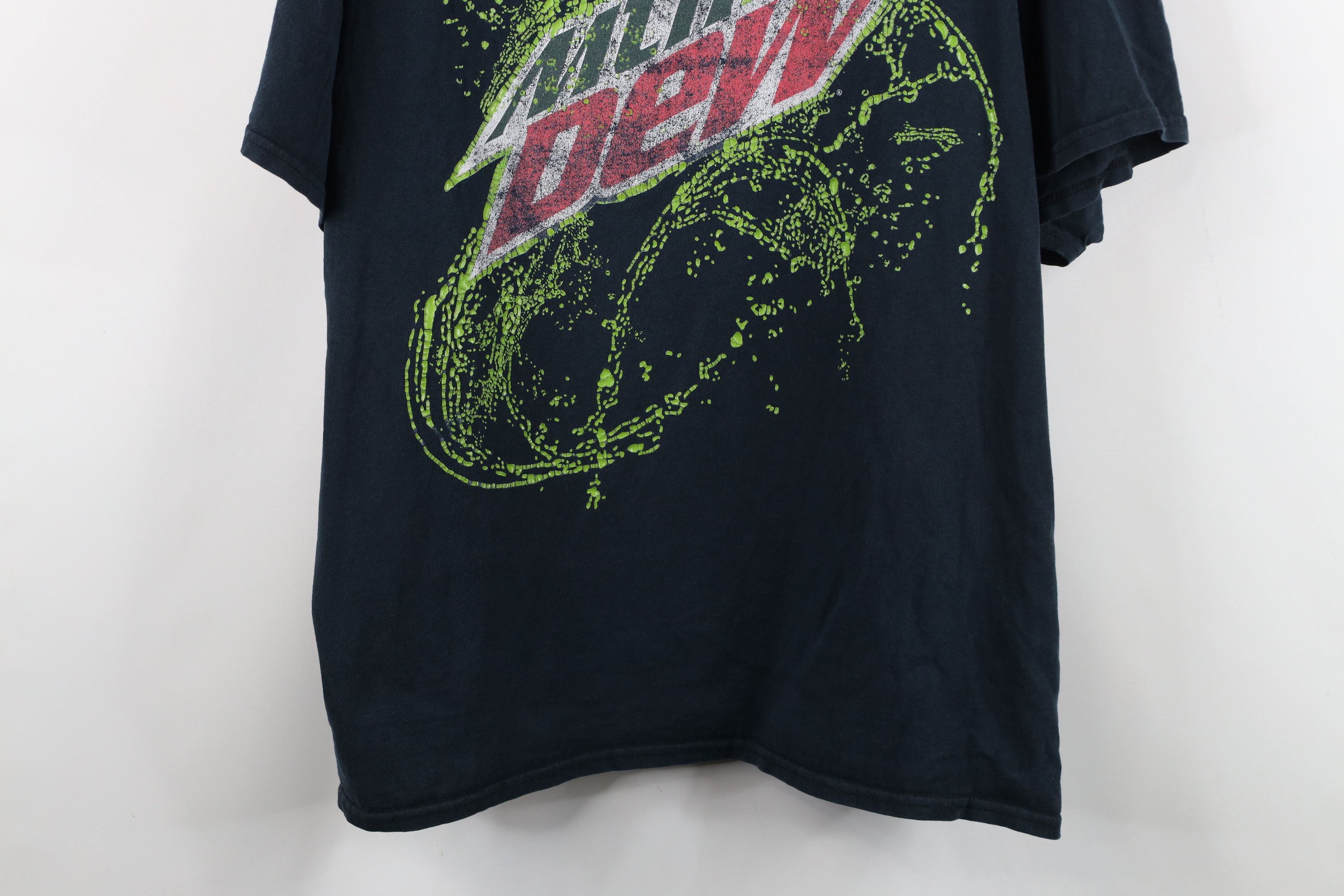 Vintage Vintage Y2K Spell Out Mountain Dew T-Shirt Black Cotton Size US XXL / EU 58 / 5 - 3 Thumbnail