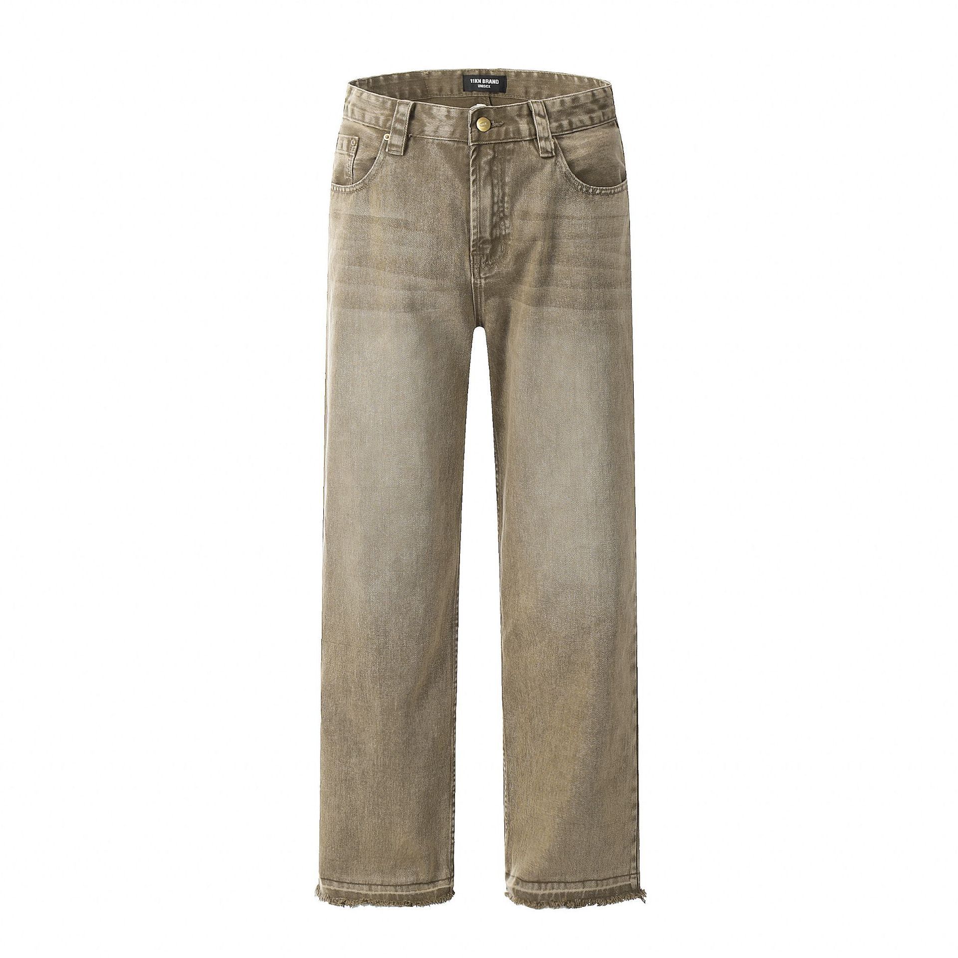 Japanese Brand × Jean American retro washed loose wide-leg casual distressed jeans Size US 32 / EU 48 - 1 Thumbnail
