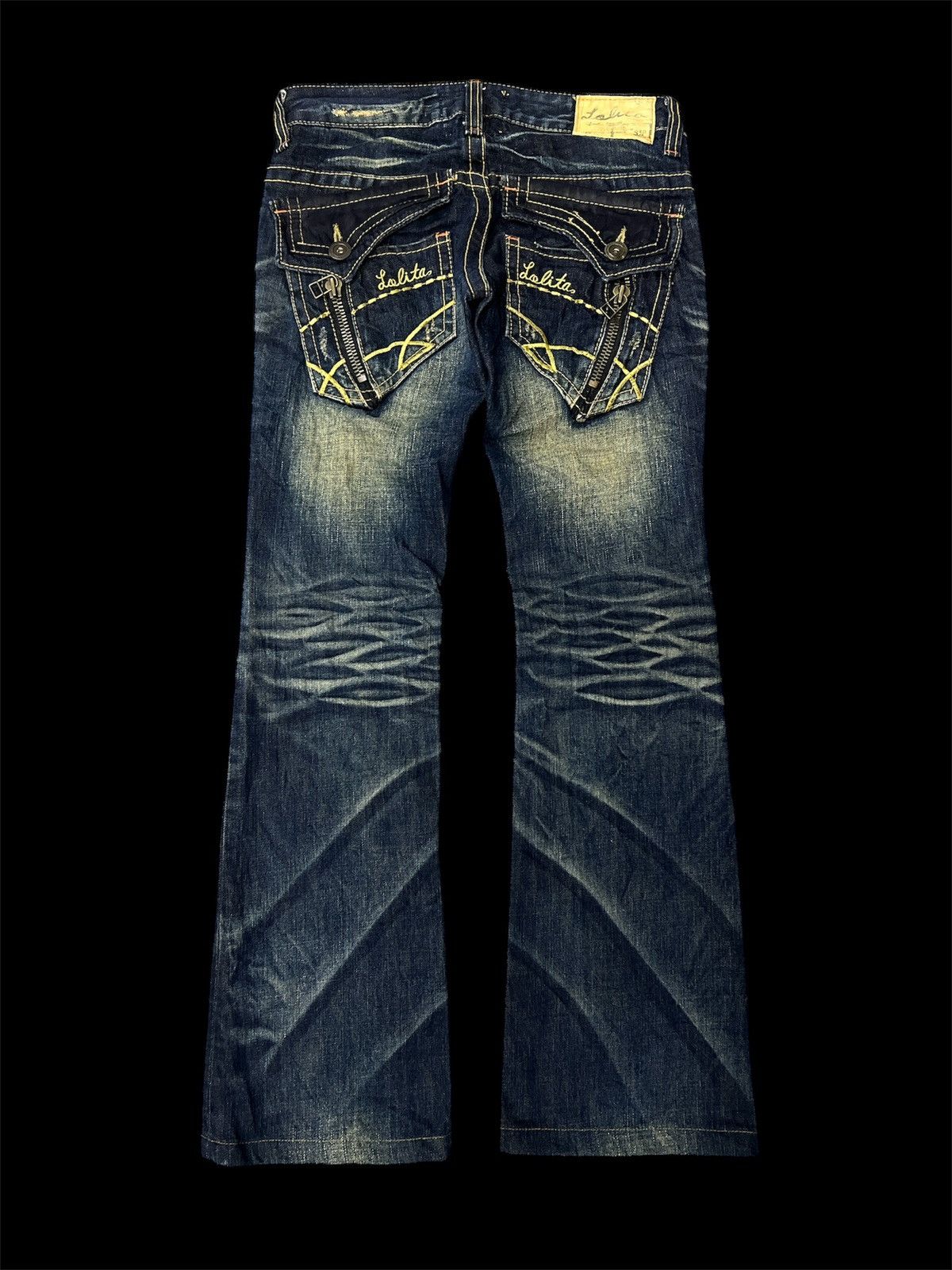 Japanese Brand × Jean FLARED‼️LOLITA RUSTY DISTRESSED DENIM PANT Size US 28 / EU 44 - 1 Thumbnail