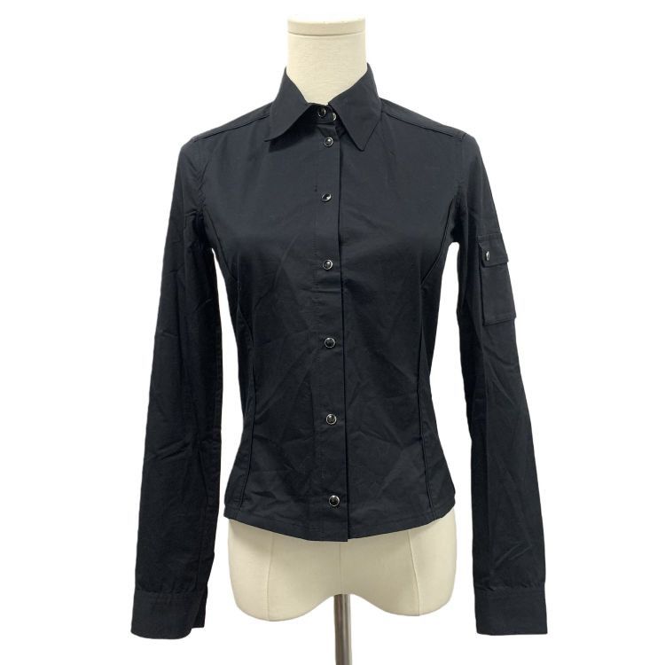 Prada Prada Black Cotton Button Up Shirt Size 38 Size XS / US 0-2 / IT 36-38 - 1 Thumbnail