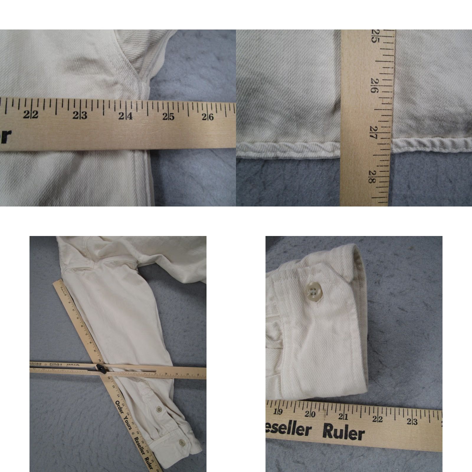 Citizens Of Humanity VINTAGE not applicable so start with main Selling Point or Brand: Citizens of Humanity Shirt Mens XL Beige Twill Button Front Casual Made In USA Size US XL / EU 56 / 4 - 8 Thumbnail
