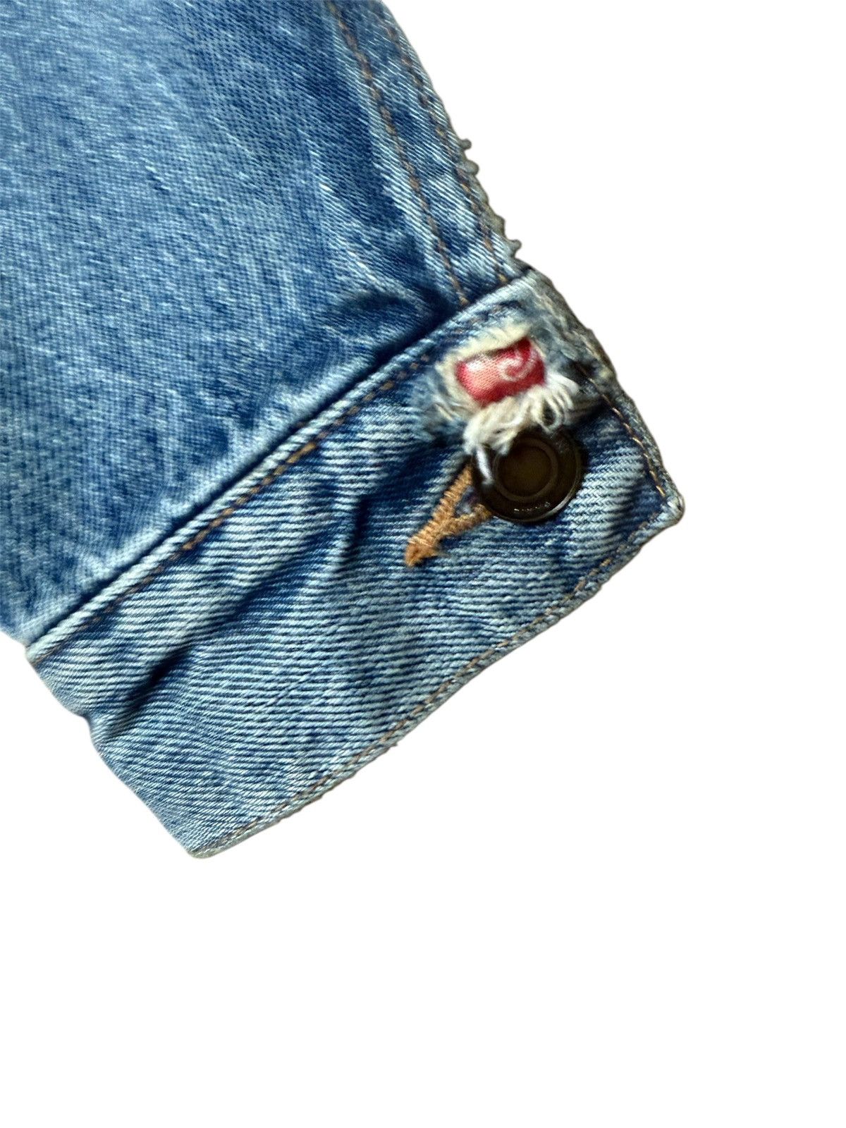 Saint Laurent Paris F/W19 Bandana Distressed Denim Jacket by Anthony Vaccarello Size US L / EU 52-54 / 3 - 5 Thumbnail
