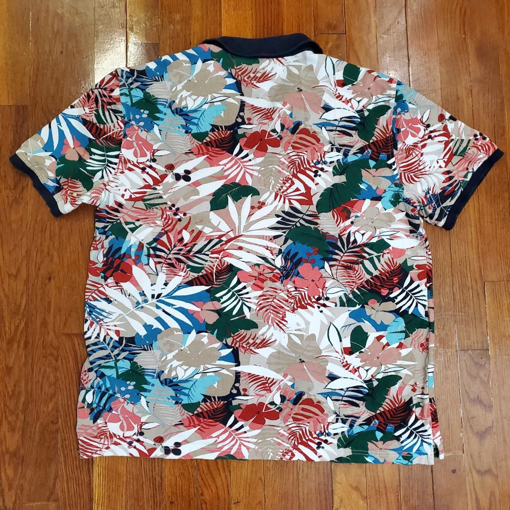 Tommy Hilfiger Tommy Hilfiger Polo Shirt Mens 2XL Custom Fit Tropical Floral Print Summer Multicolor Size US XXL / EU 58 / 5 - 6 Thumbnail