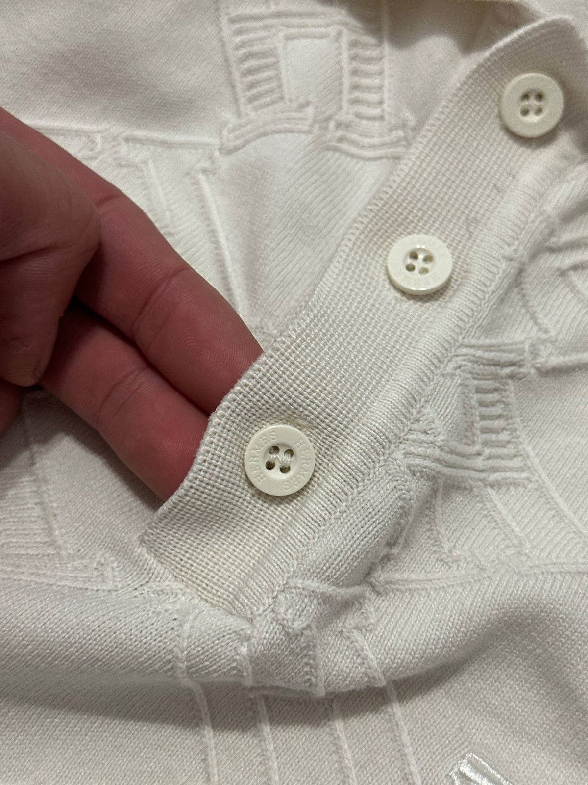 Hermes Hermes white monogram polo shirt Size US XL / EU 56 / 4 - 7 Thumbnail
