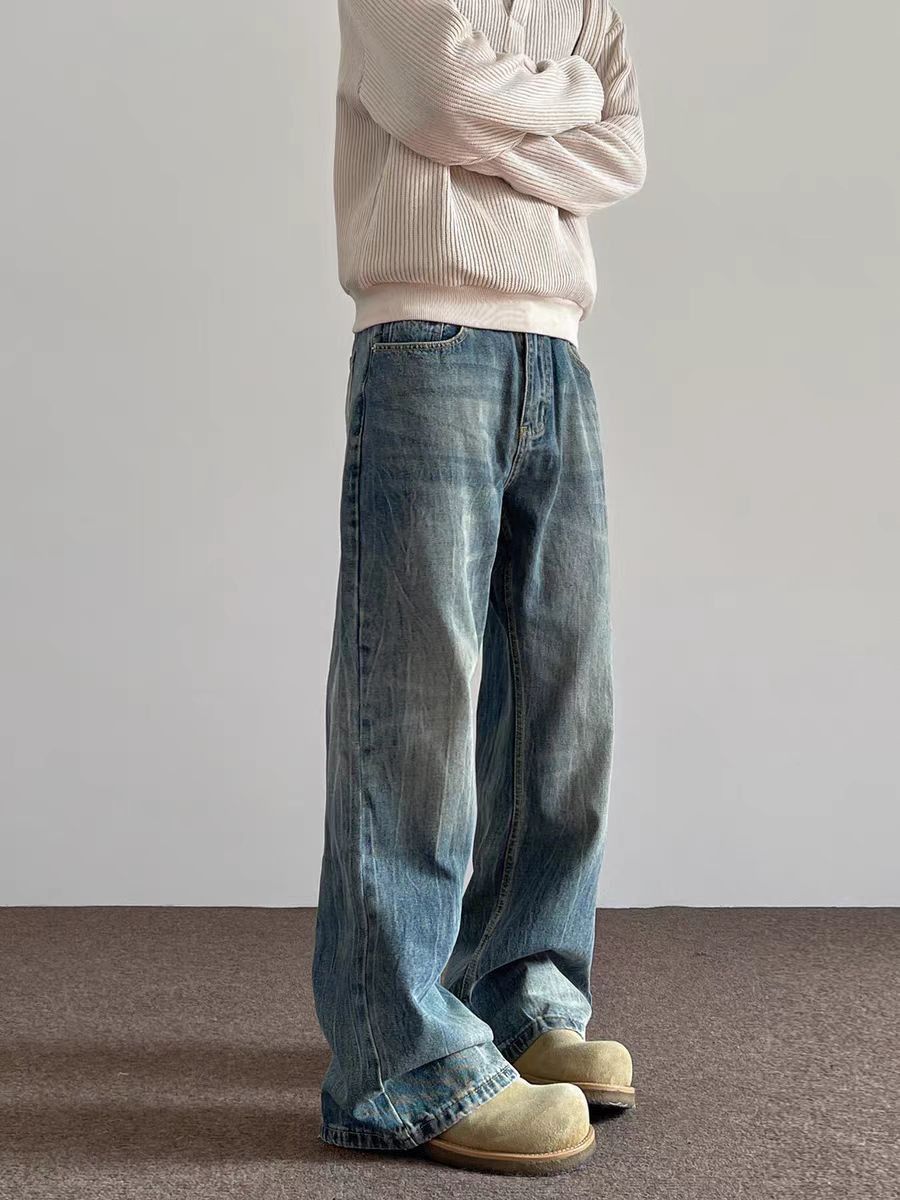 Japanese Brand × Vintage High street Y2K washed and distressed baggy jeans Size US 34 / EU 50 - 2 Thumbnail