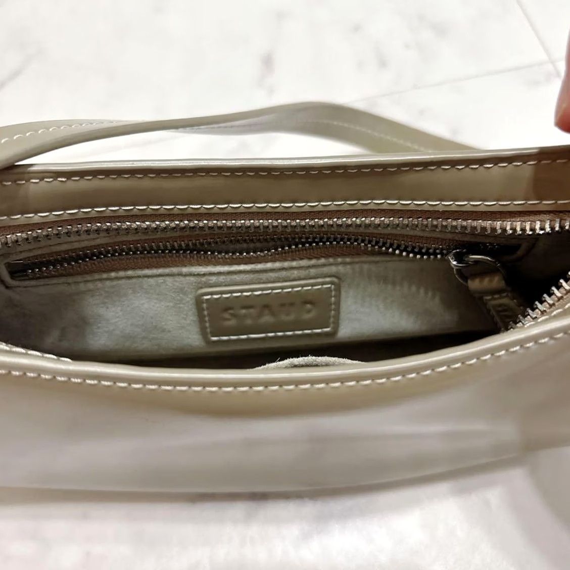 Staud Staud Ollie Bag Medium Taupe Luxury Designer Limited Edition Rare Women Size ONE SIZE - 4 Thumbnail