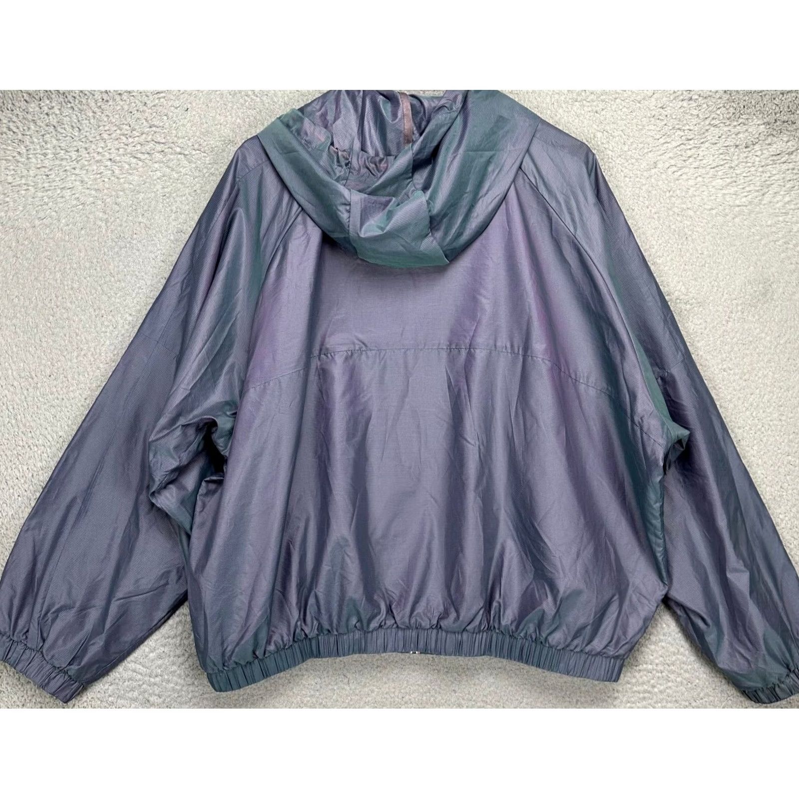 Adidas Adidas Windbreaker Jacket Womens Large Grey Nylon Full Zip Hooded Lightweight Windbreaker Jacket Women L Gray Nike-style? Size L / US 10 / IT 46 - 4 Thumbnail