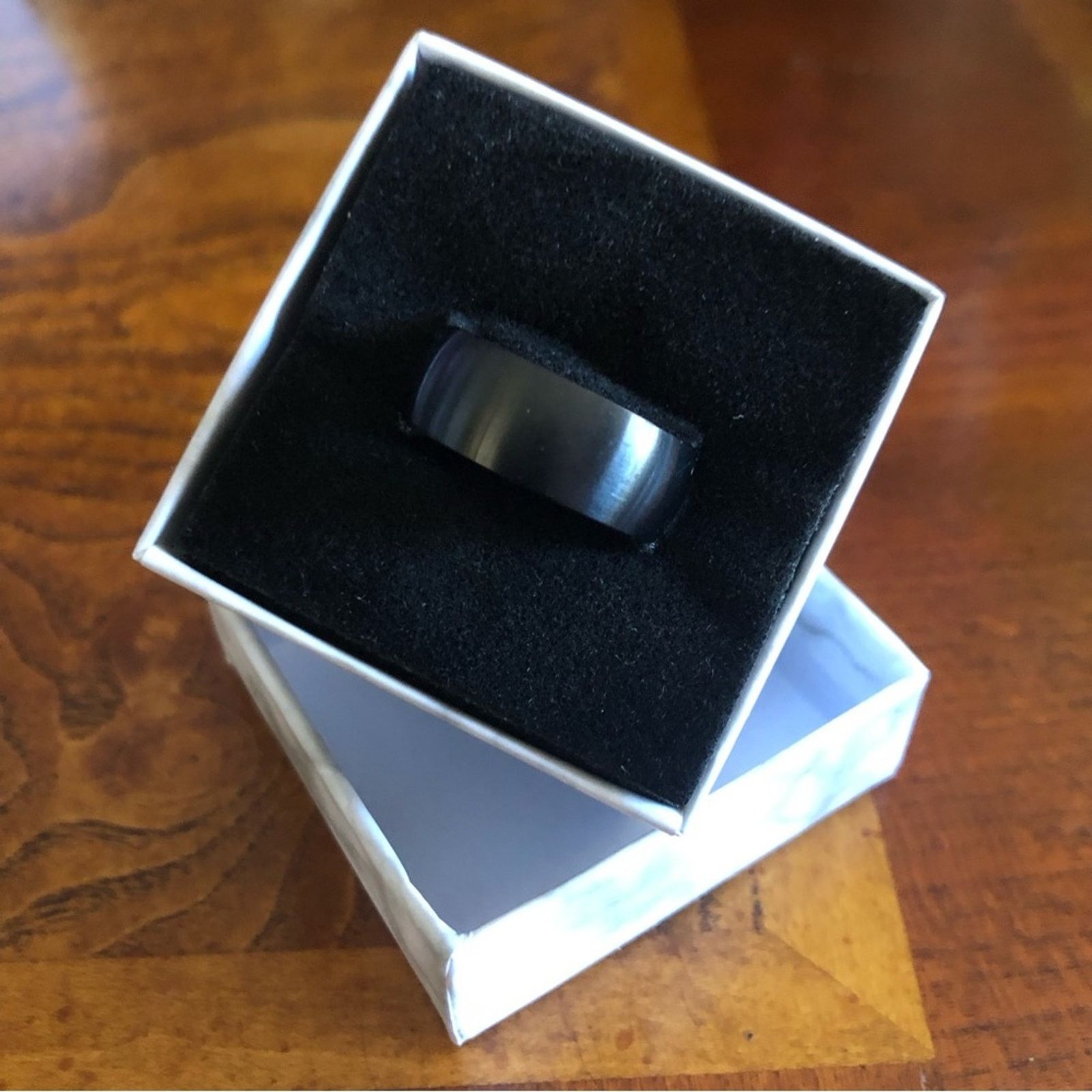 Jewelry Men’s matte frosted titanium steel band ring NWT 12 Size ONE SIZE - 3 Thumbnail