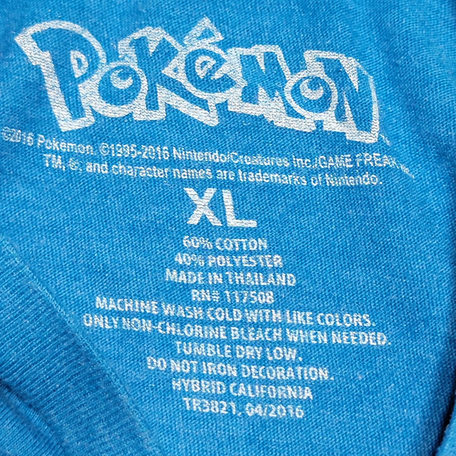 Pokemon Pokemon Blue Pikachu Stats Tee - Size Adult Small Size US S / EU 44-46 / 1 - 4 Thumbnail
