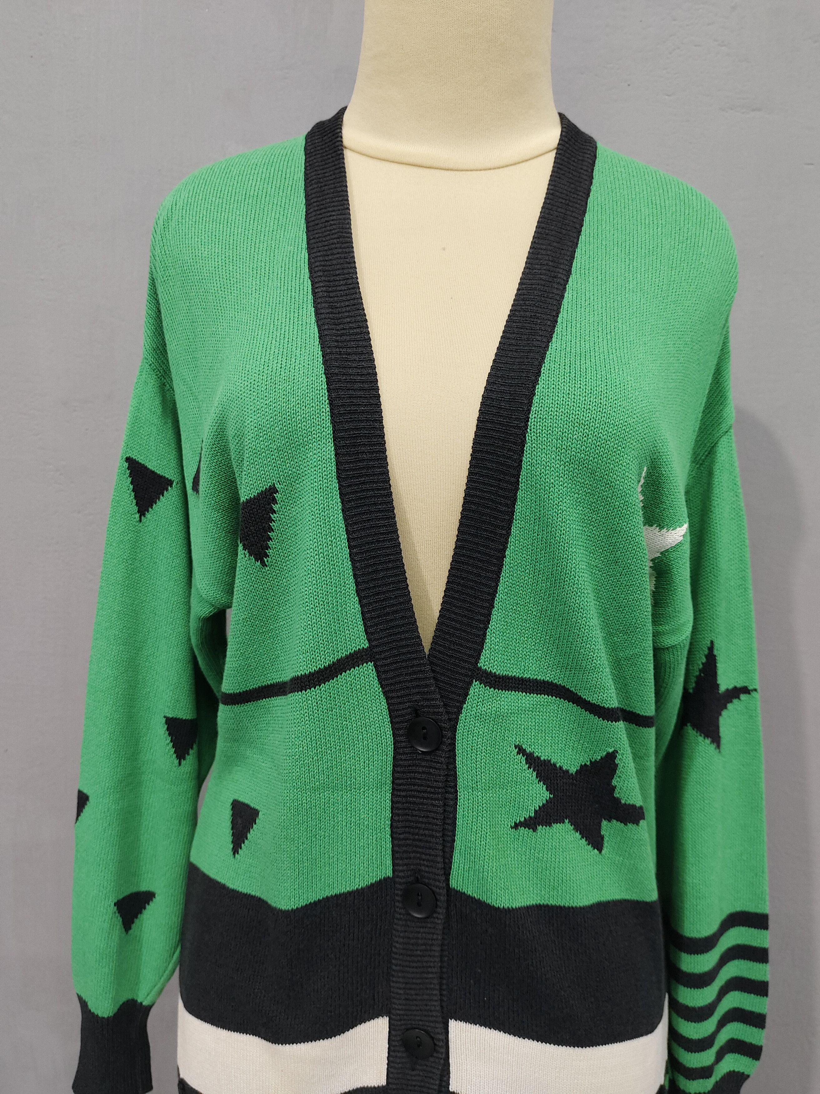 Escada 🔥Vtg 80s Escada by Margaretha Ley Knitter Cardigan Size L / US 10 / IT 46 - 2 Thumbnail