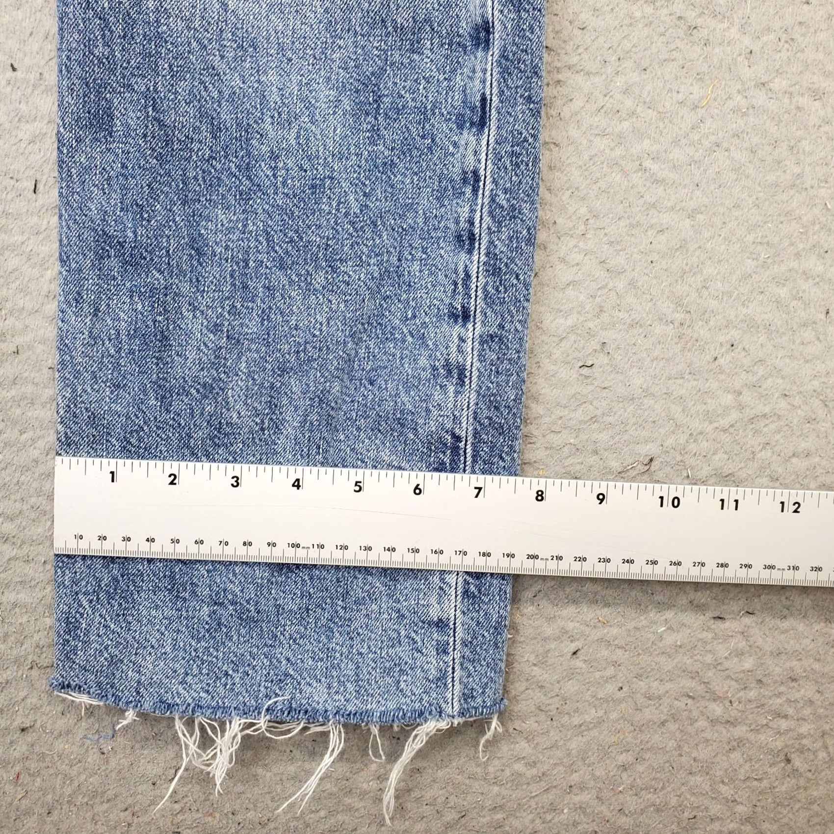Vintage Aero Womens Jeans 4 Blue Denim High-Rise Skinny Leg Distressed Raw Hem Narrow Fit Jeans Size 27" / US 4 / IT 40 - 5 Thumbnail