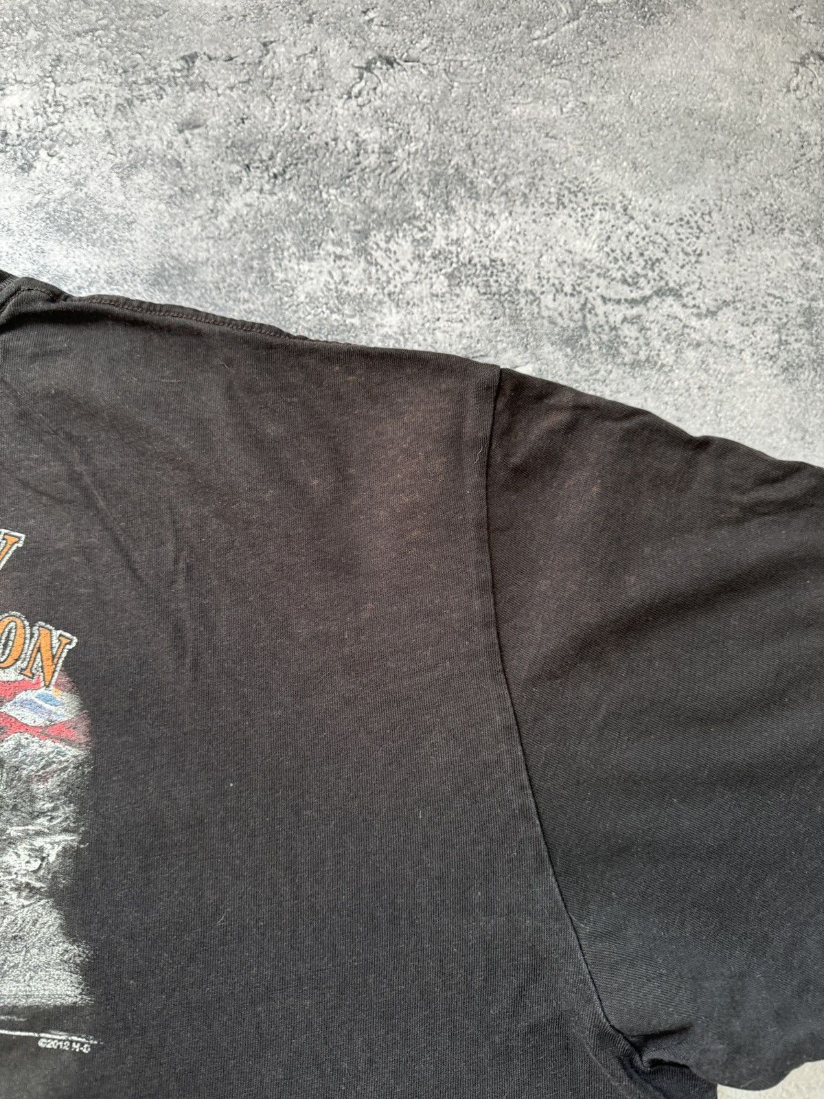 Harley Davidson × Vintage Vintage Harley Davidson Faded Black T-Shirt Size US XL / EU 56 / 4 - 3 Thumbnail