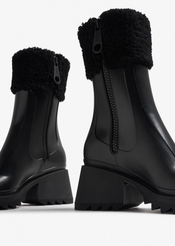 Chloe o1loc1c1024 Ankle Boots in Black Size US 5 / IT 35 - 2 Thumbnail