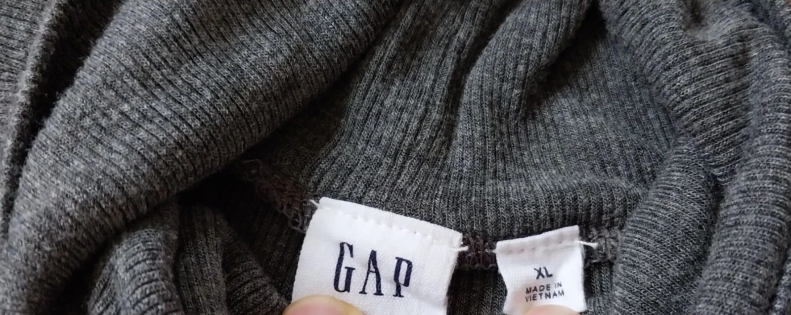 Gap Gap Womens XL Gray Ribbed Turtleneck Tunic Dress Soft Cozy Size XL / US 12-14 / IT 48-50 - 3 Thumbnail