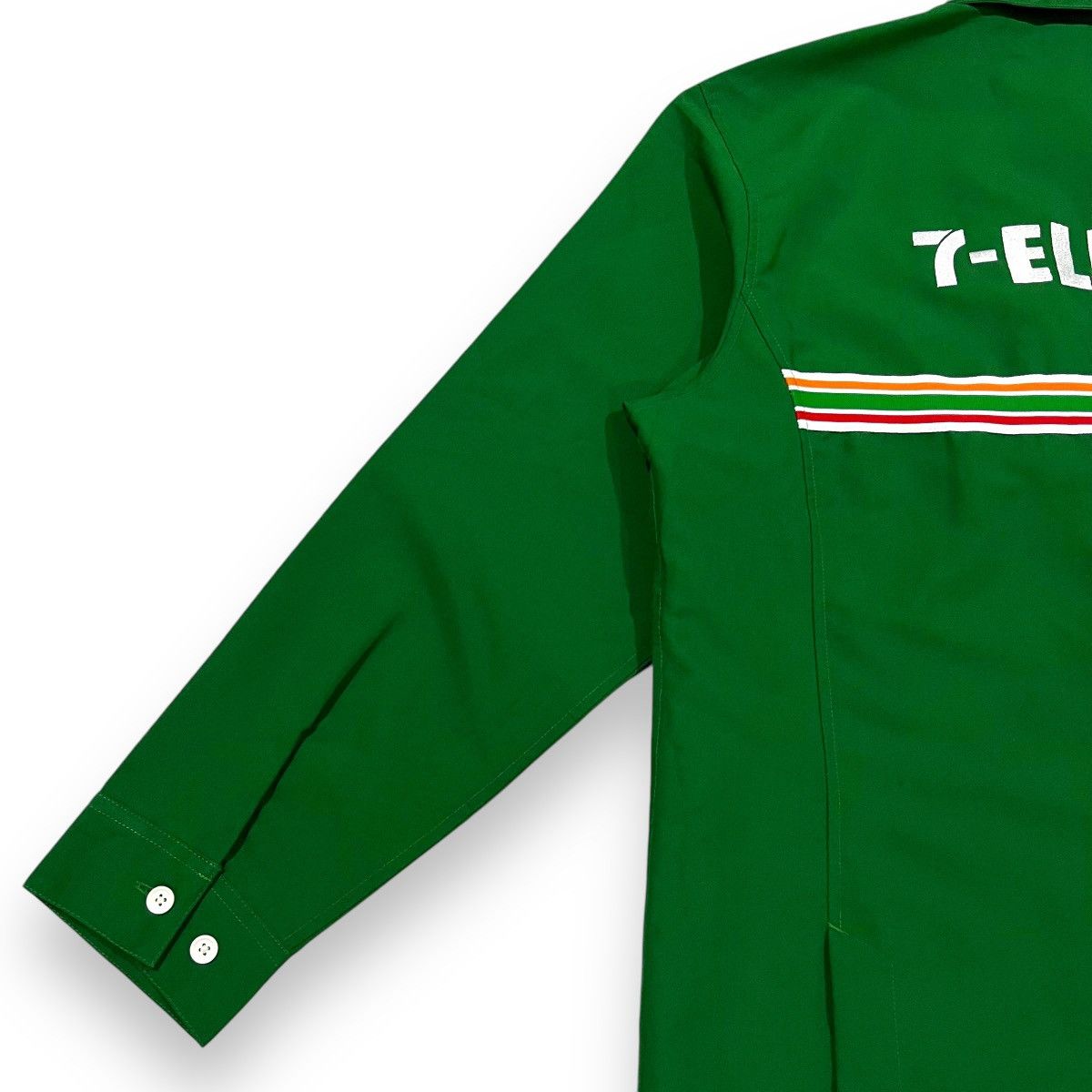 Japanese Brand × Uniform Wares 🇯🇵 VINTAGE 7 ELEVEN SPELLOUT EMBROIDERED UNIFORM ZIPPER SHIRT Size US L / EU 52-54 / 3 - 8 Thumbnail