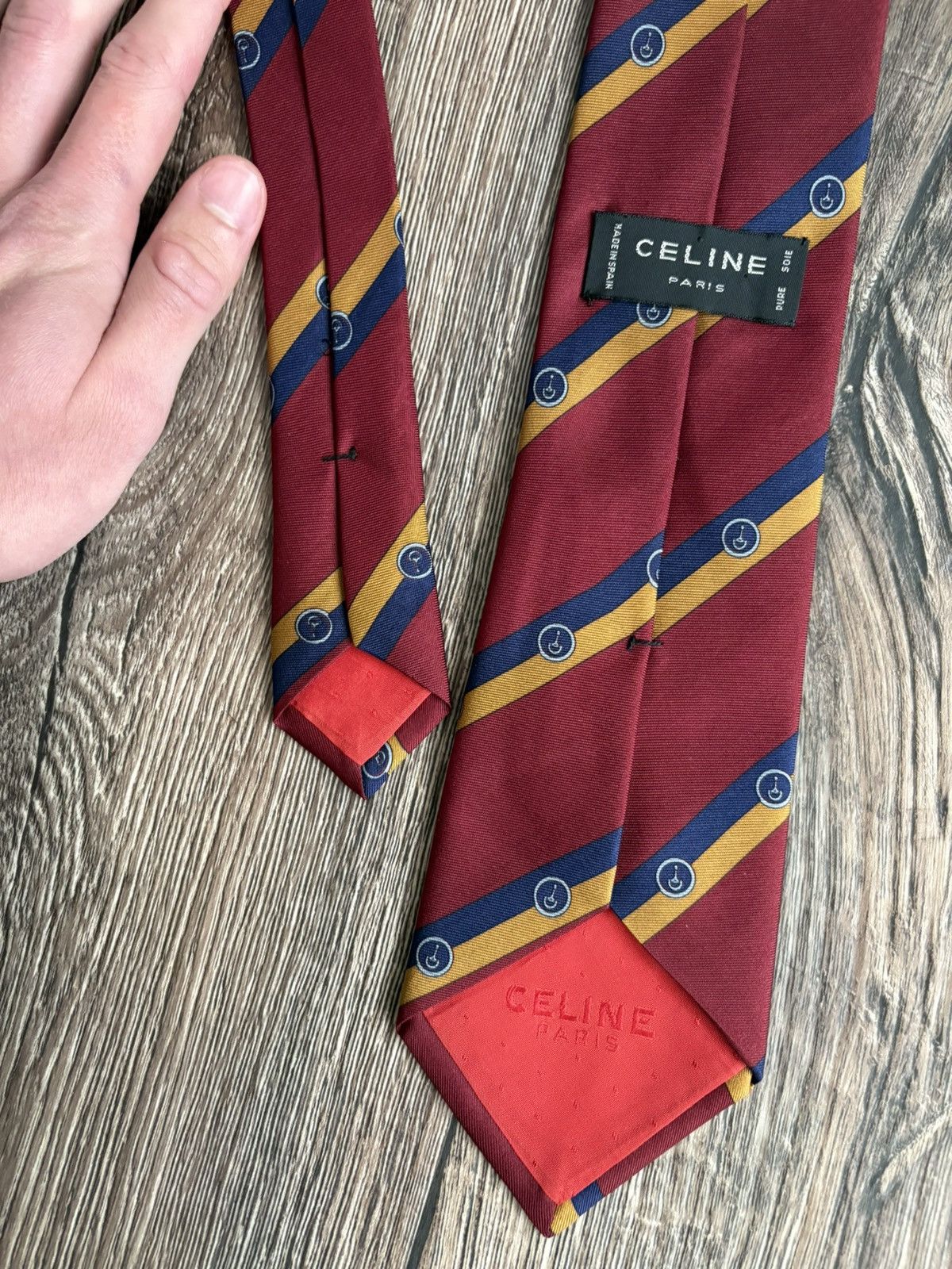 Celine Celine Silk Tie Made In Spain Size ONE SIZE - 7 Thumbnail