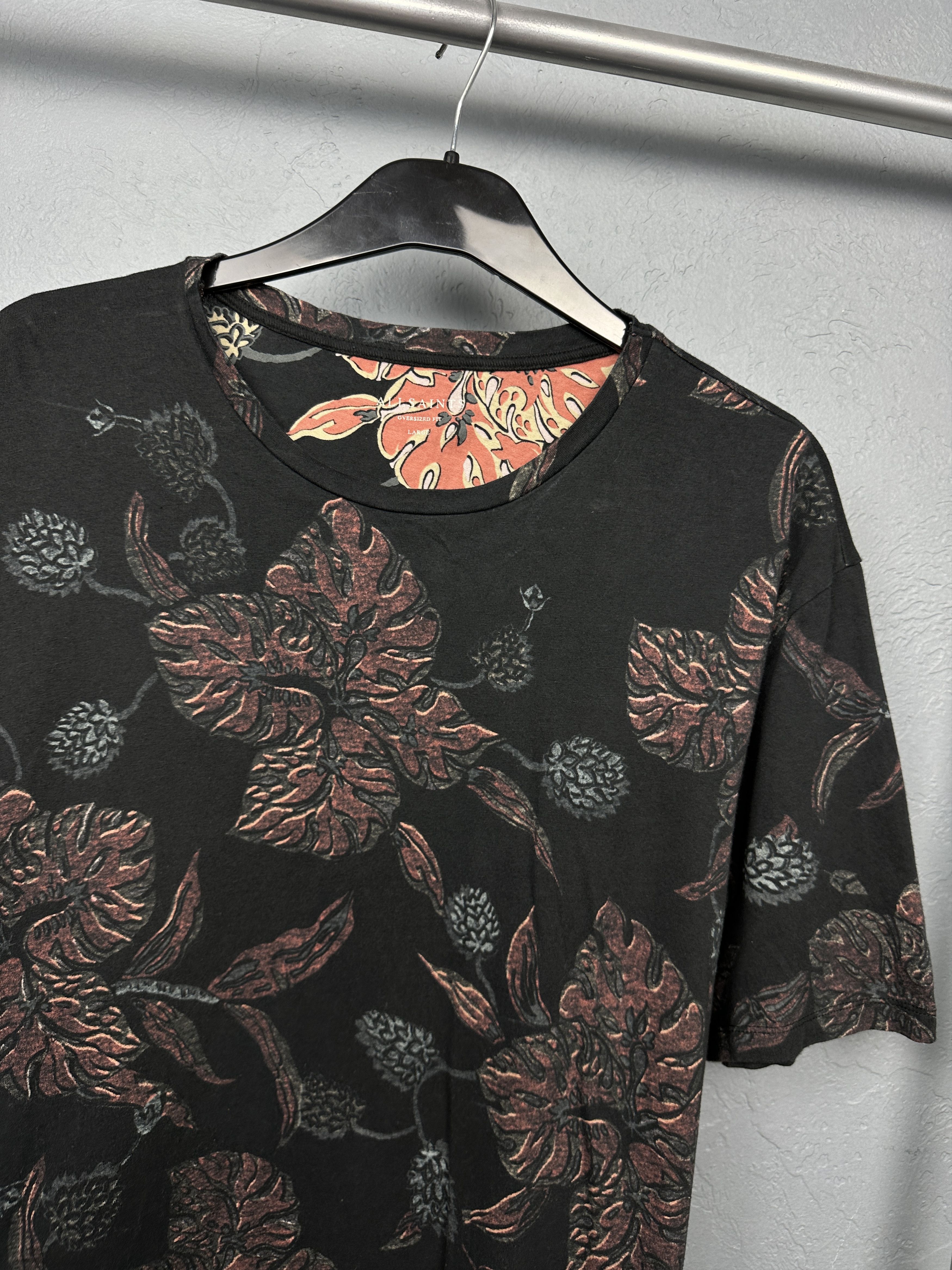 Allsaints Allsaints Mens Hawaiian Oversized T-Shirt Size US L / EU 52-54 / 3 - 2 Thumbnail