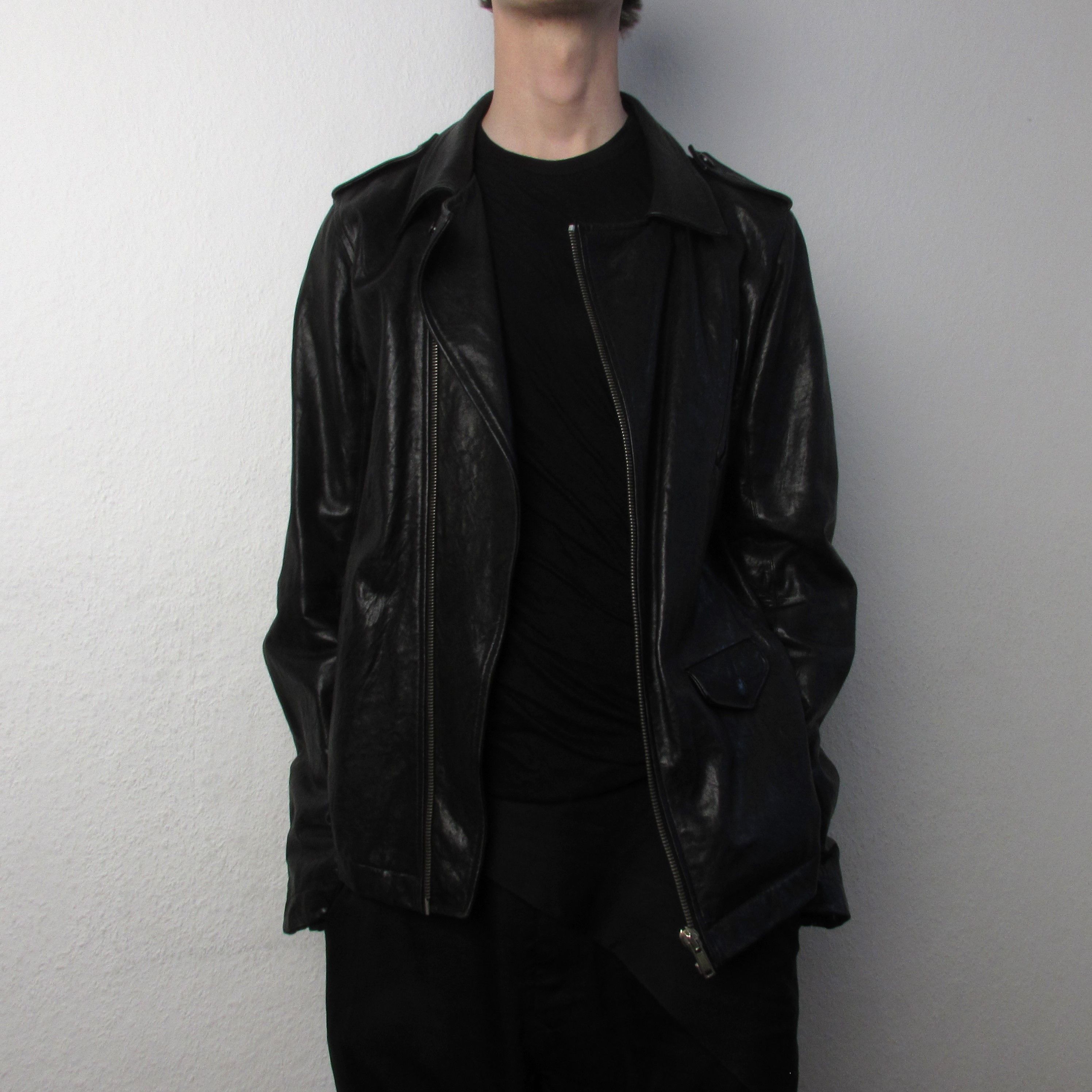 Rick Owens FW09 "CRUST" Hammered Lamb Stooges Leather Jacket Rick Owens Size US XL / EU 56 / 4 - 18 Thumbnail