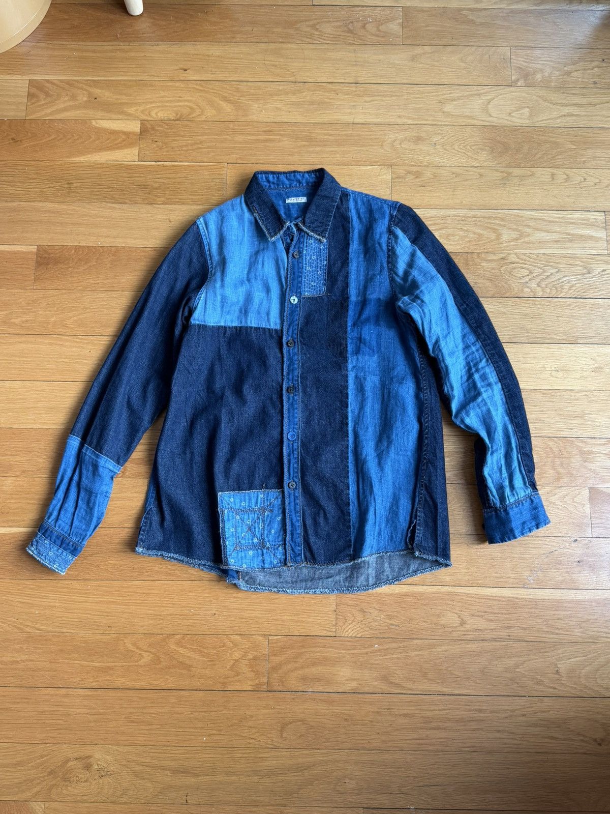 Kapital kapital blue patchwork denim shirt Size S / US 4 / IT 40 - 1 Thumbnail