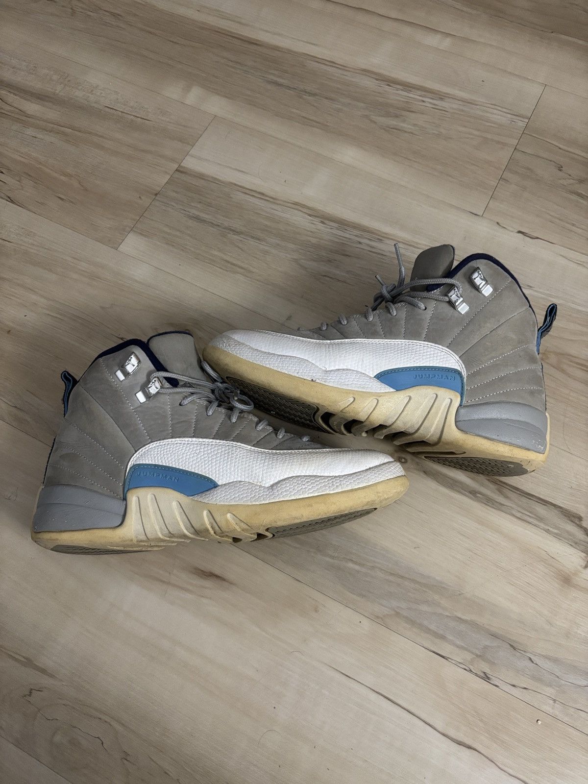Jordan Brand Grey University Blue Jordan 12s Size US 6.5 / EU 39-40 - 1 Thumbnail
