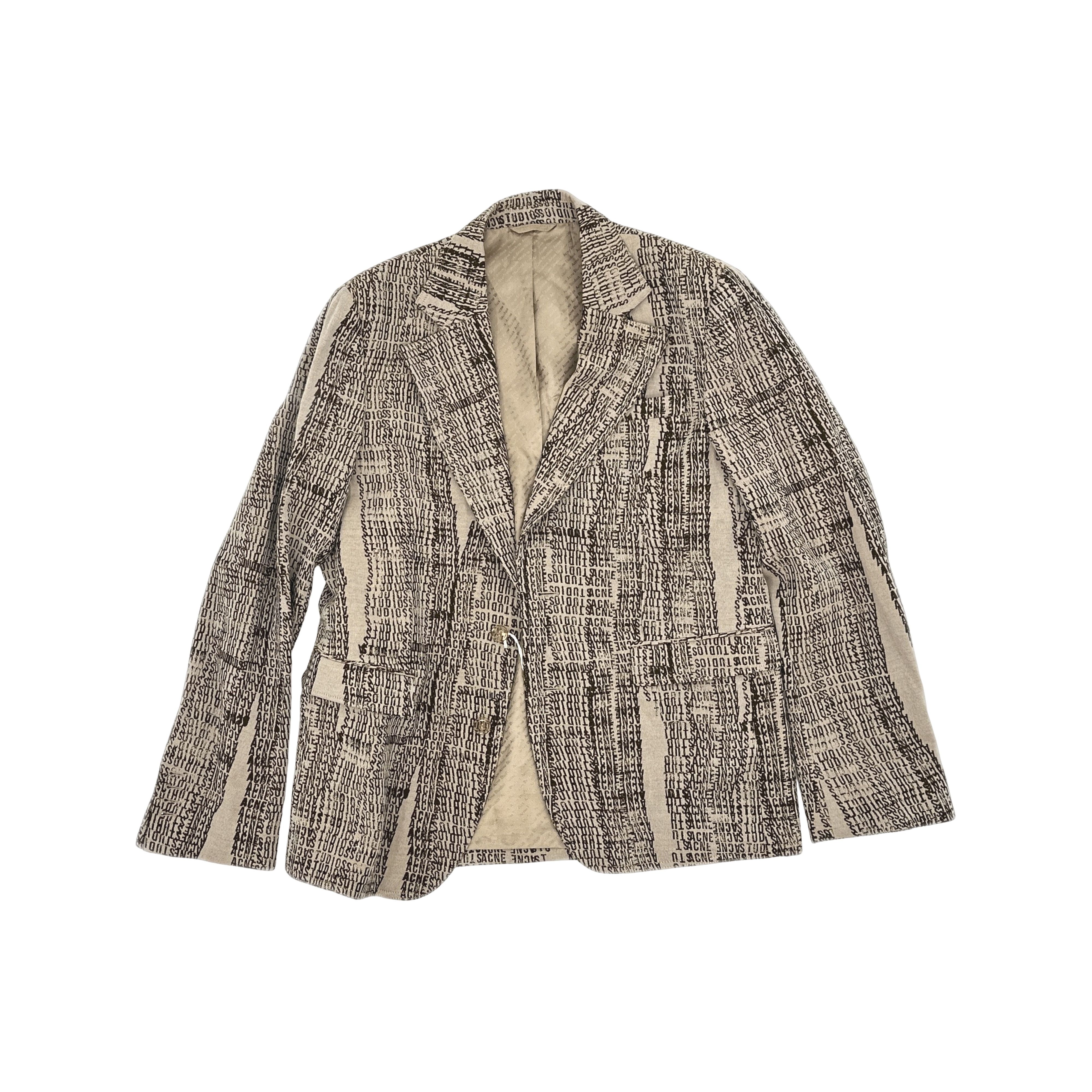 Acne Studios Acne Studios Logo All-Over Print Blazer 48 Size 38R - 1 Thumbnail