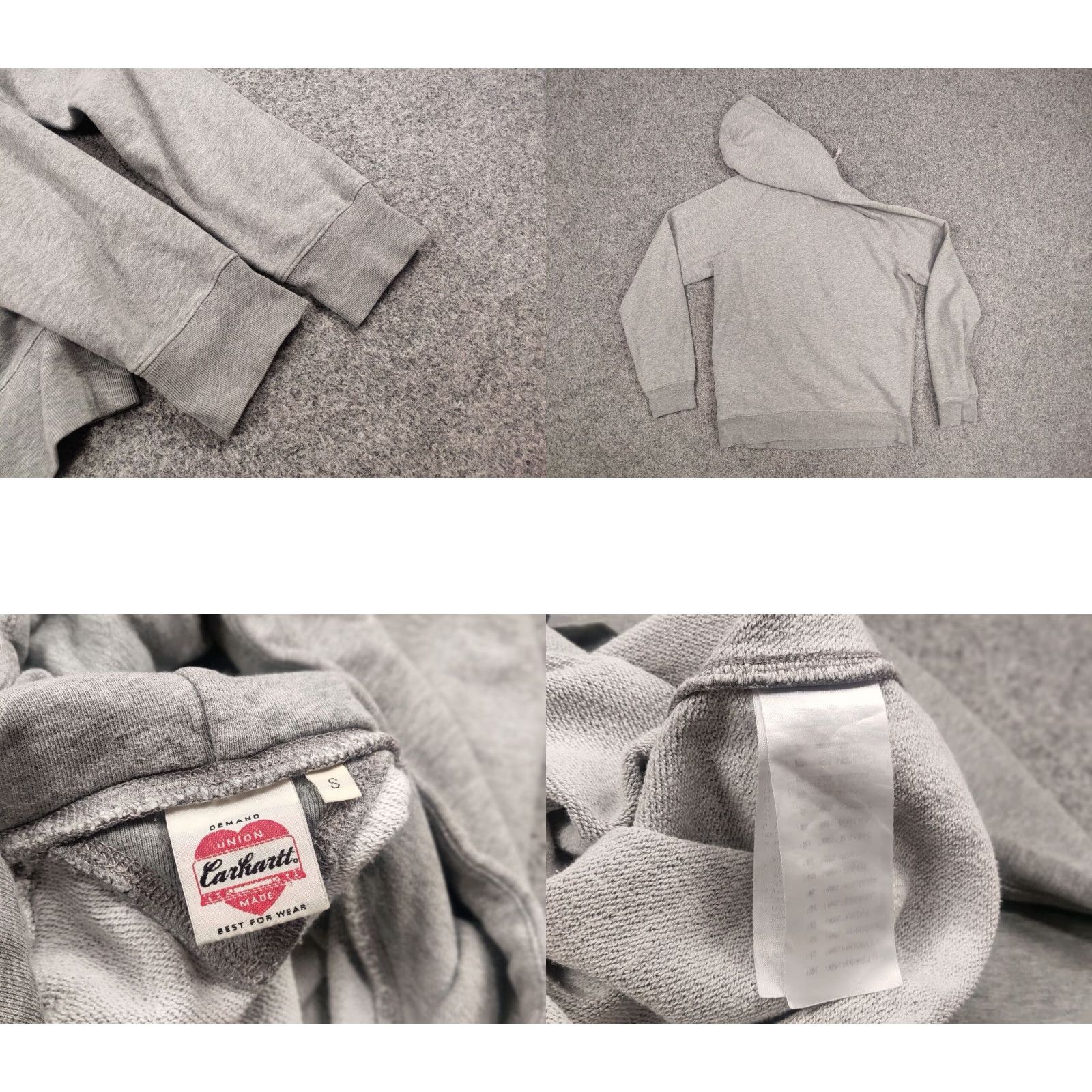 Carhartt Carhartt Union Made Gray Detroit Logo Hoodie Main Selling Point Logo Hoodie Men's S Gray Vintage No N/A Size US S / EU 44-46 / 1 - 8 Thumbnail