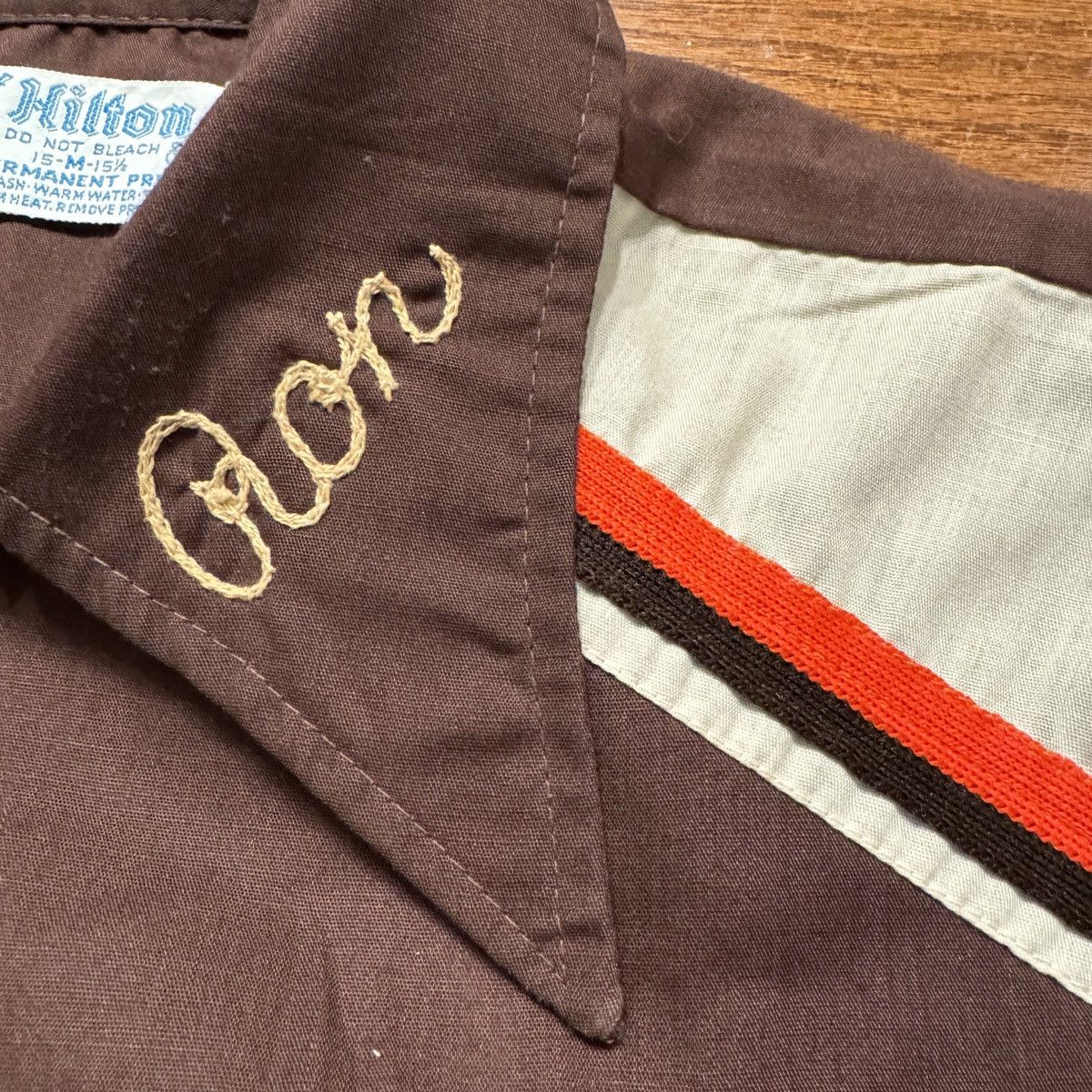 Vintage 50-60s vintage Hilton bowling shirt Chain stitch on the back Size US M / EU 48-50 / 2 - 3 Thumbnail
