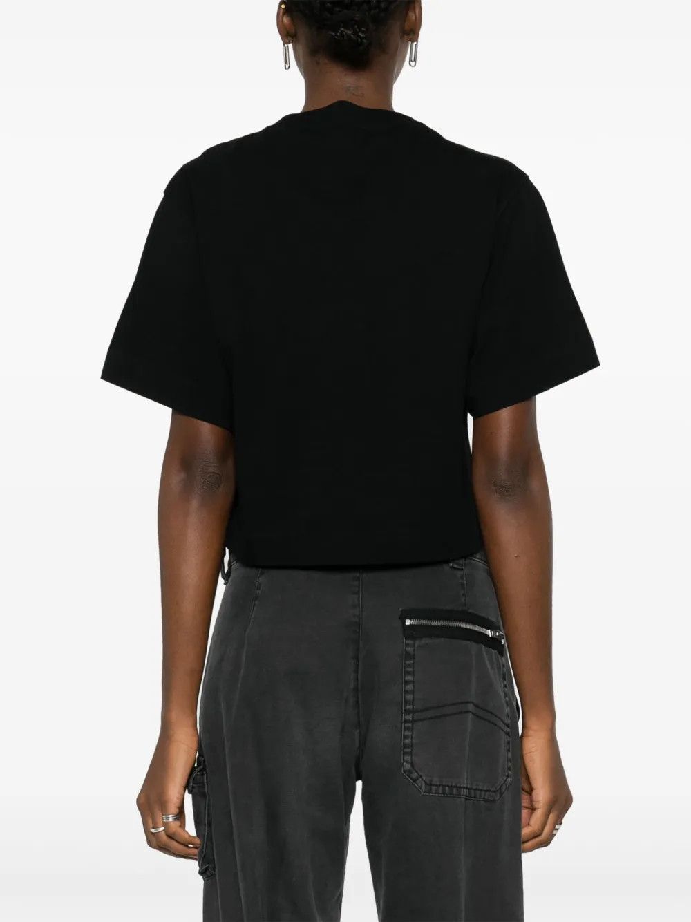 Off-White o1y1225 Logo Crewneck T-Shirt in Black Size XS / US 0-2 / IT 36-38 - 4 Thumbnail