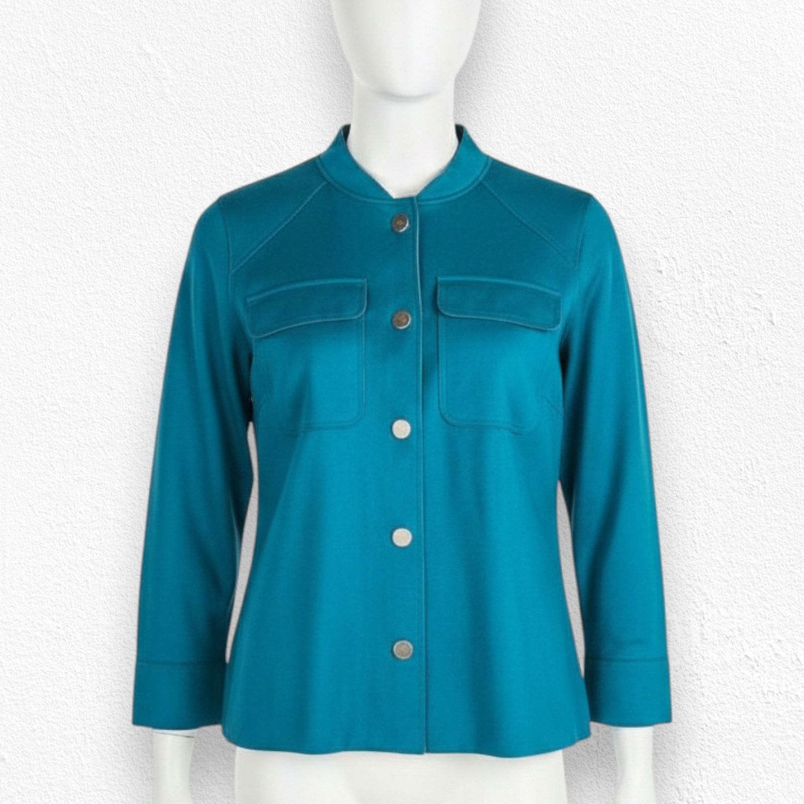 Chicos Chicos Teal Faux Suede Jacket Size Medium Size M / US 6-8 / IT 42-44 - 10 Thumbnail