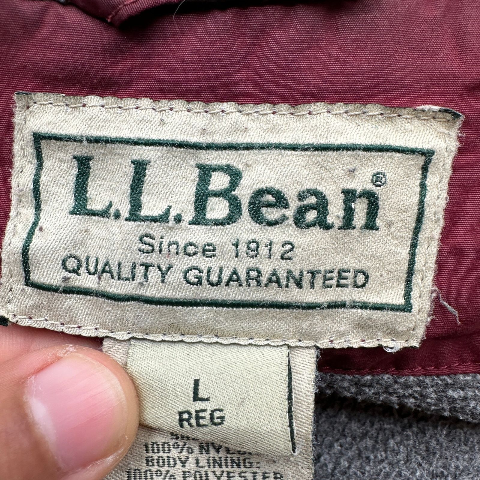 L.L. Bean LL Bean OUF43 Fleece Bomber Warm Up Jacket Mens Large Red Size US L / EU 52-54 / 3 - 3 Thumbnail