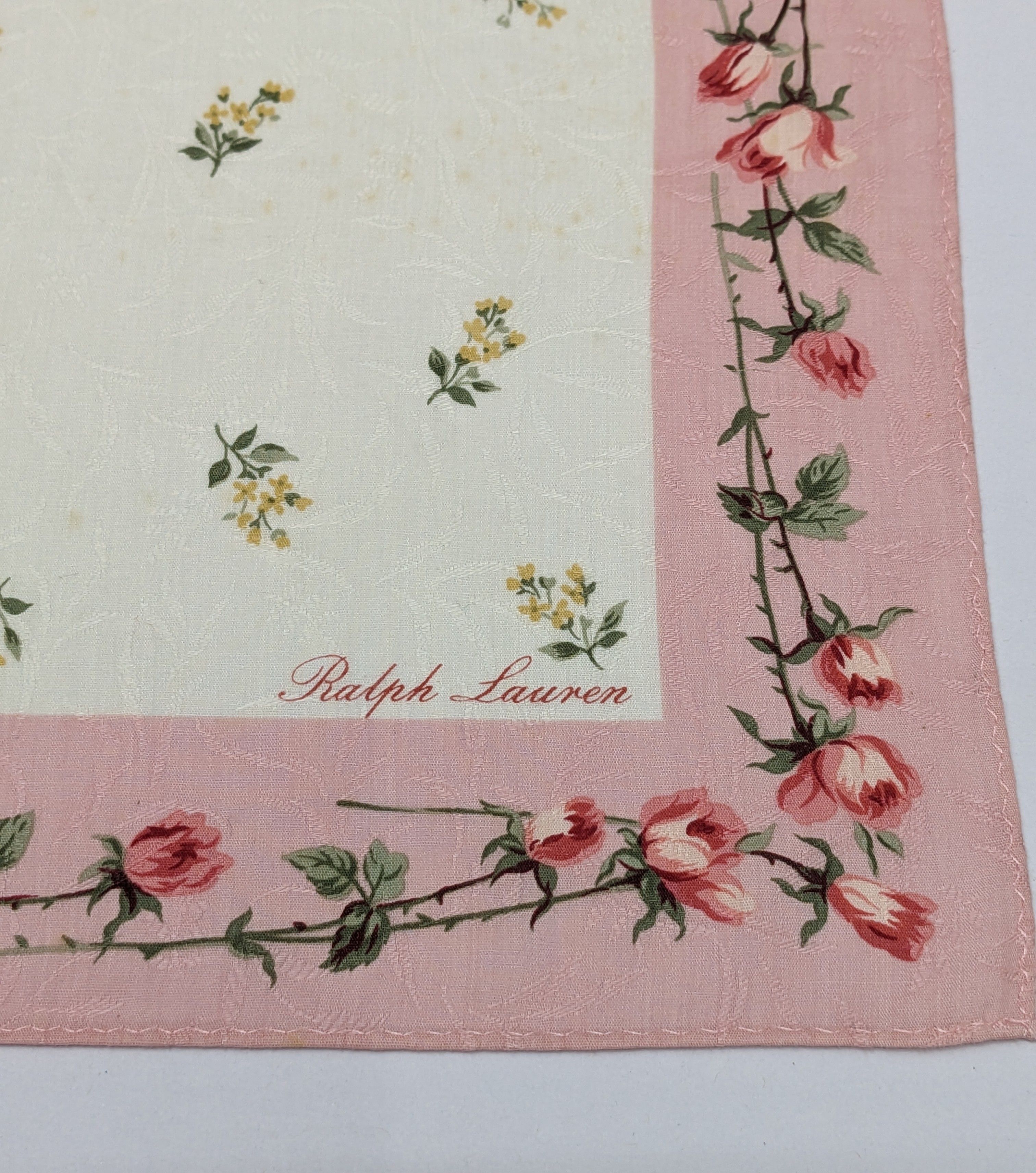 Ralph Lauren Ralph Lauren Pink Rose Vine & Wildflower Handkerchief Size ONE SIZE - 2 Thumbnail