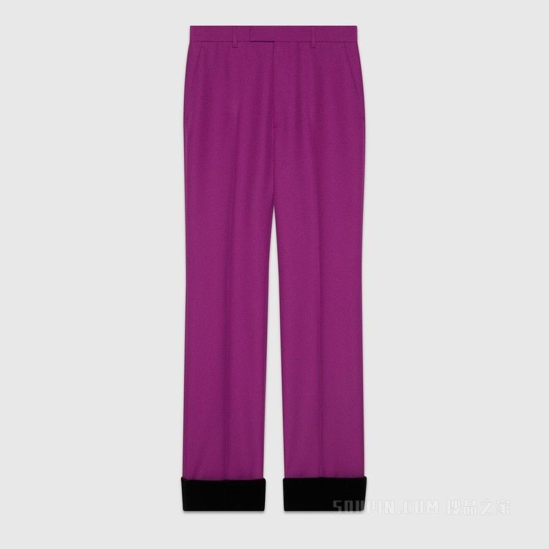 Gucci o1loc1c0925 Formal Pants With Velvet Cuff in Pink Size US 32 / EU 48 - 1 Preview