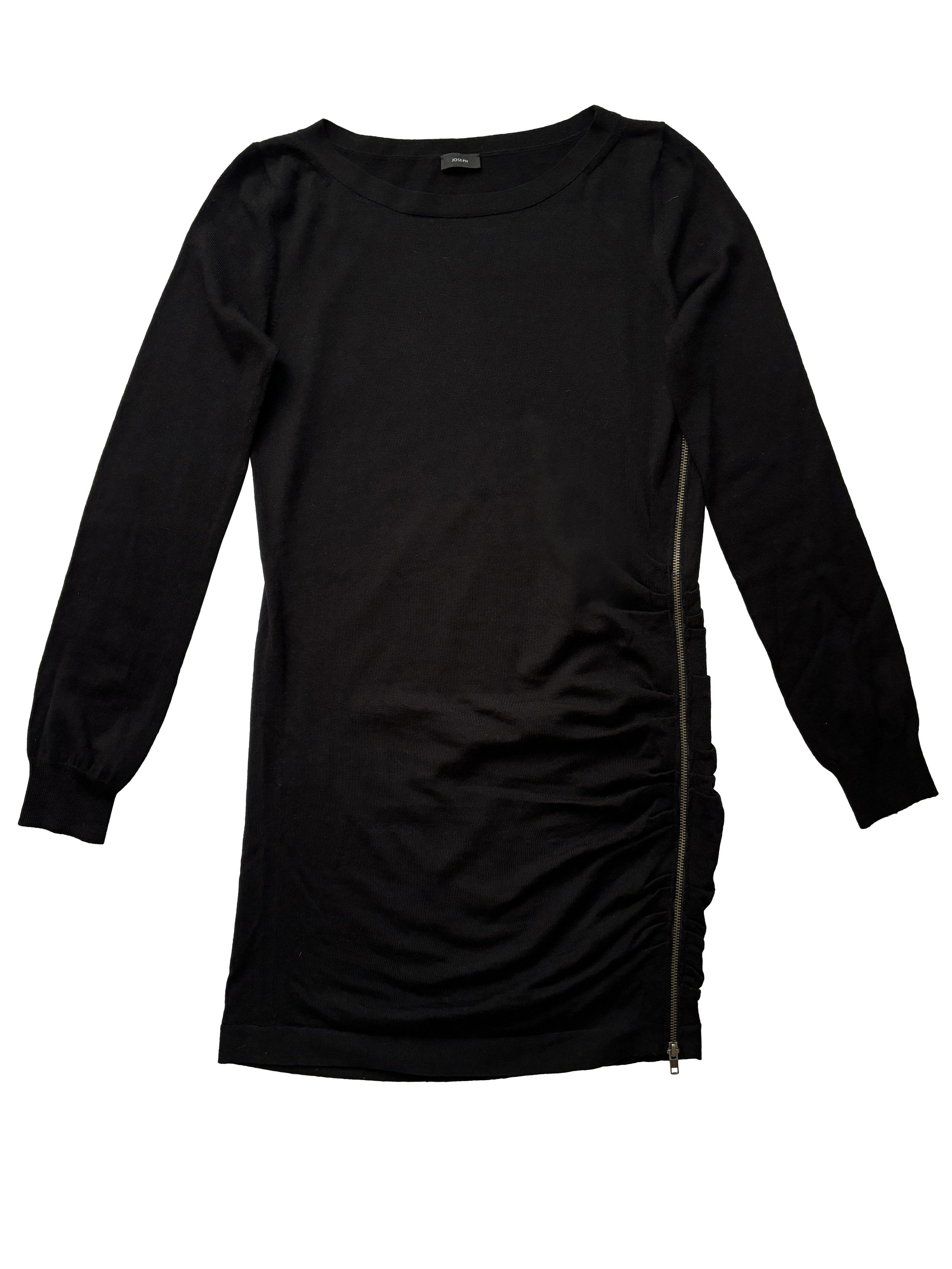 Joseph ⚡️QUICK SALE⚡️Joseph Black Marino Wool Dress with Zipper Size L / US 10 / IT 46 - 1 Thumbnail