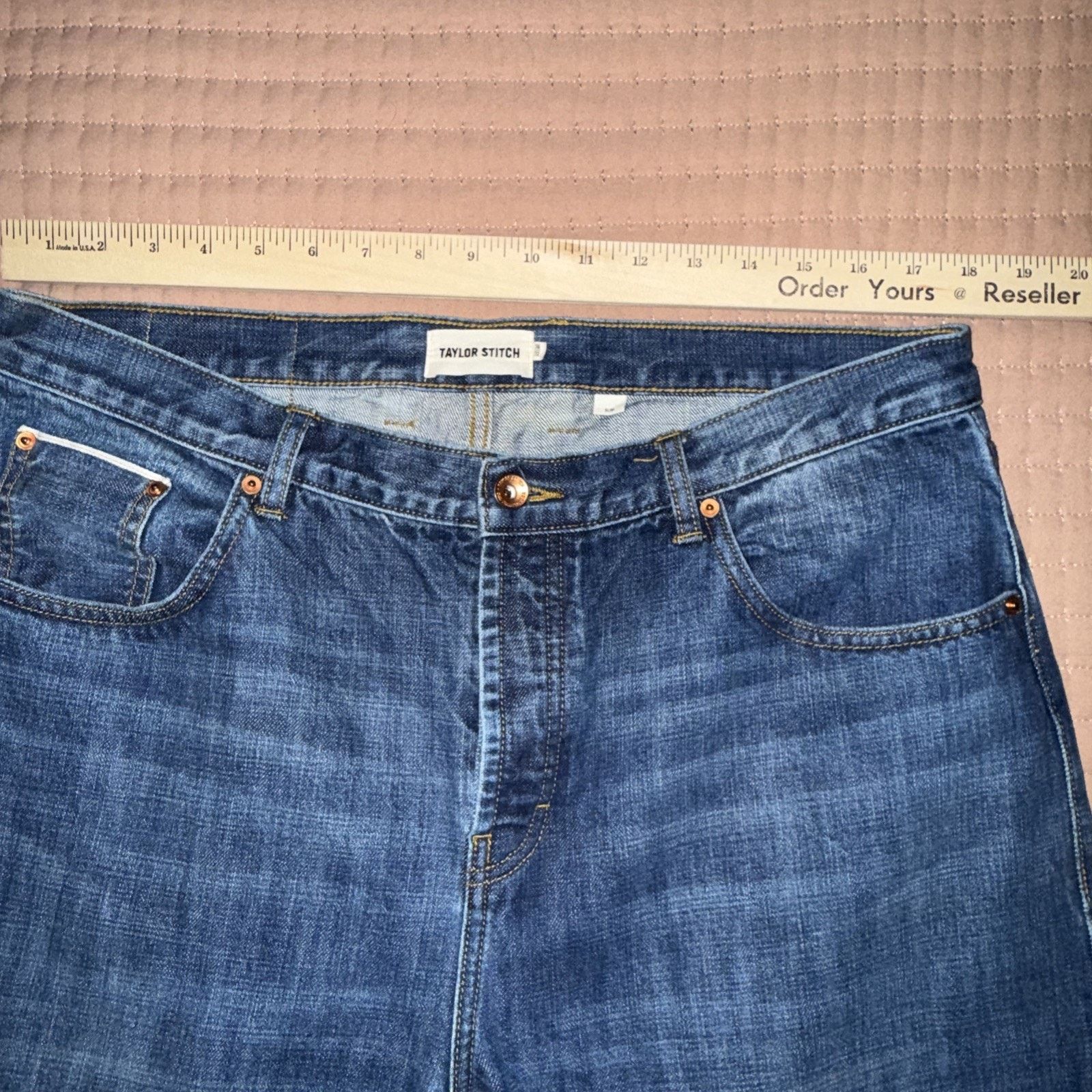 Taylor Stitch Taylor Stitch Selvedge Jeans Men's 36W 31L Straight Denim Size US 36 / EU 52 - 7 Thumbnail