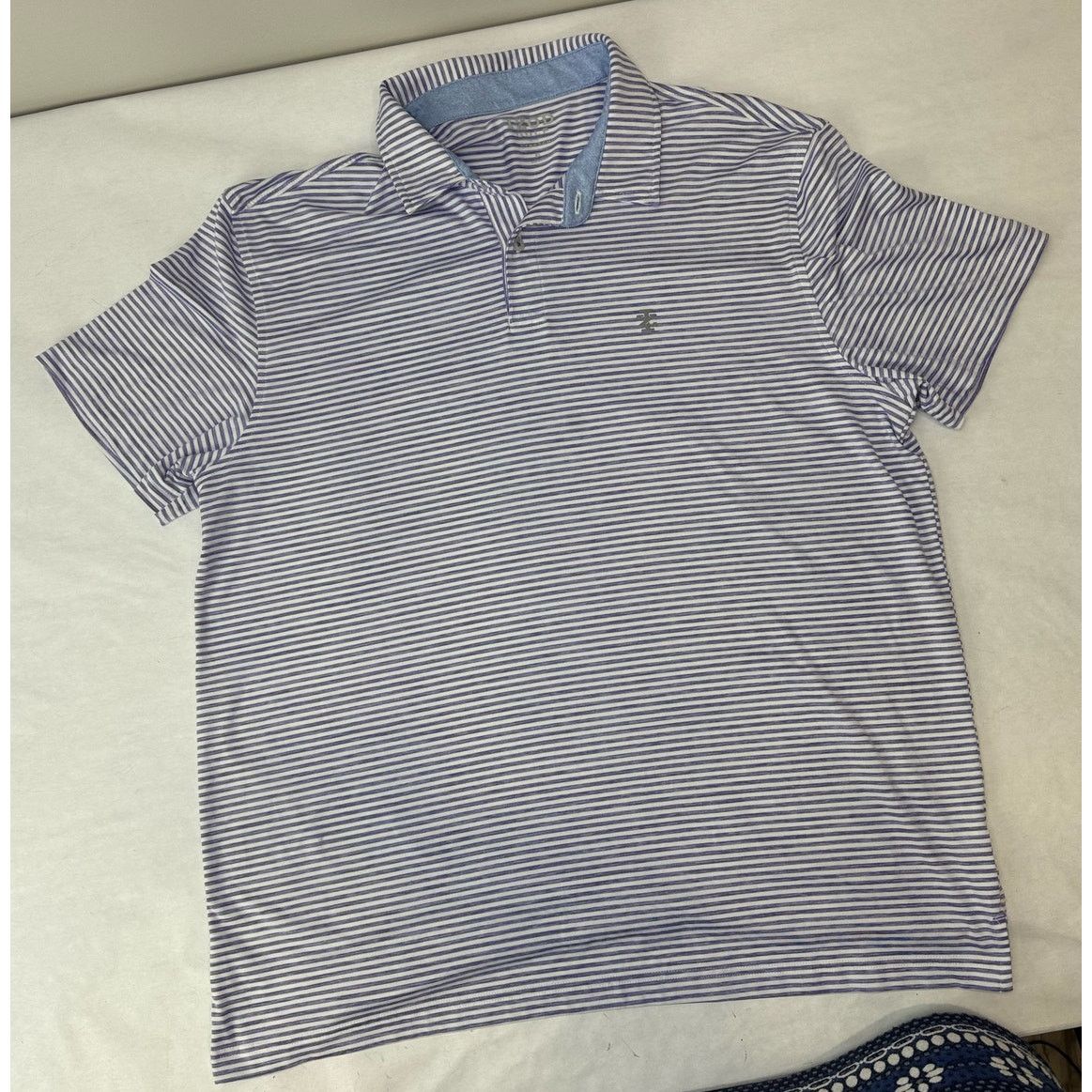 Izod IZOD Golf Lavender Purple White Stripe Polo Shirt Size XL Size US XL / EU 56 / 4 - 1 Thumbnail