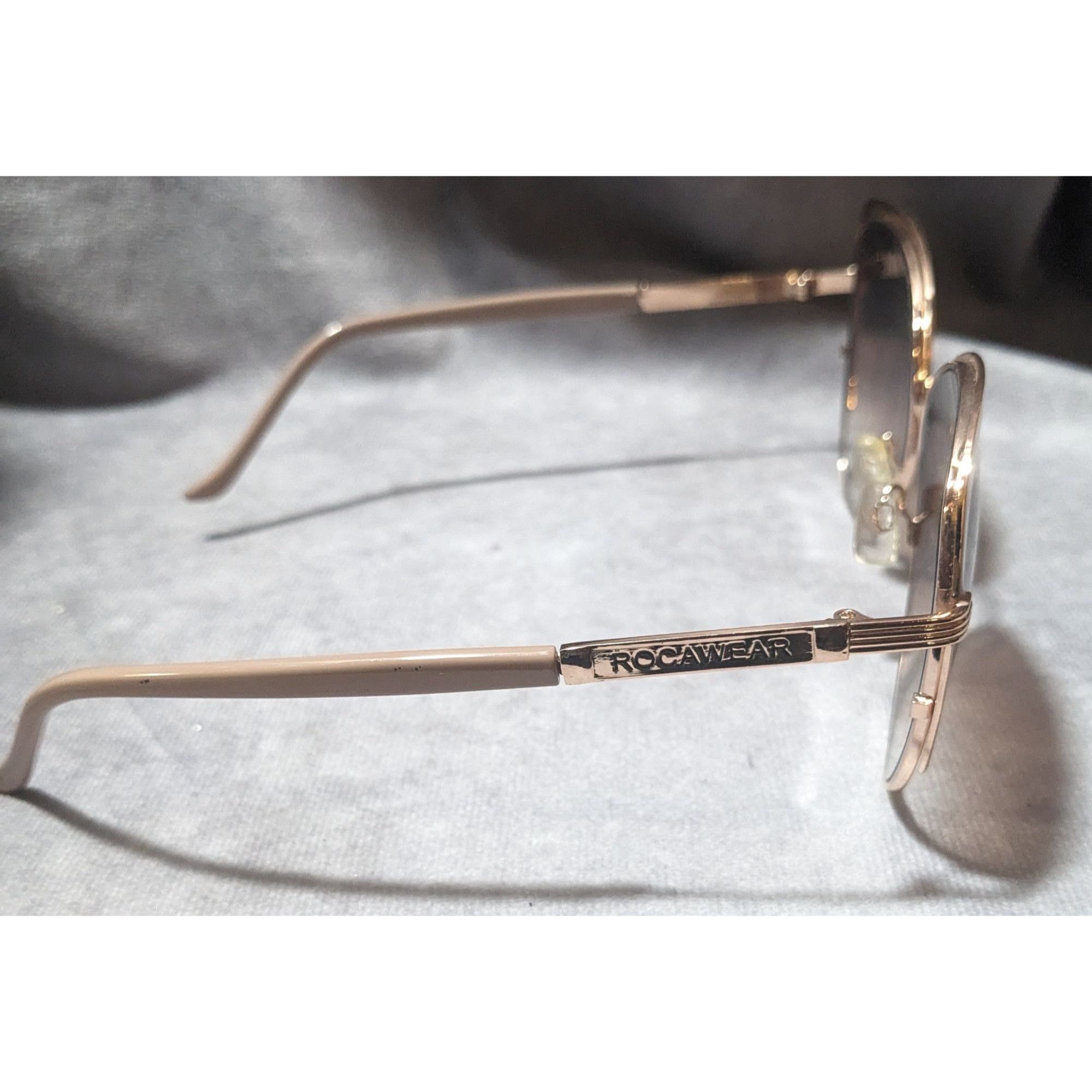 Rocawear Rocawear Pinkish Biege Oversized Sunglasses Size ONE SIZE - 3 Thumbnail
