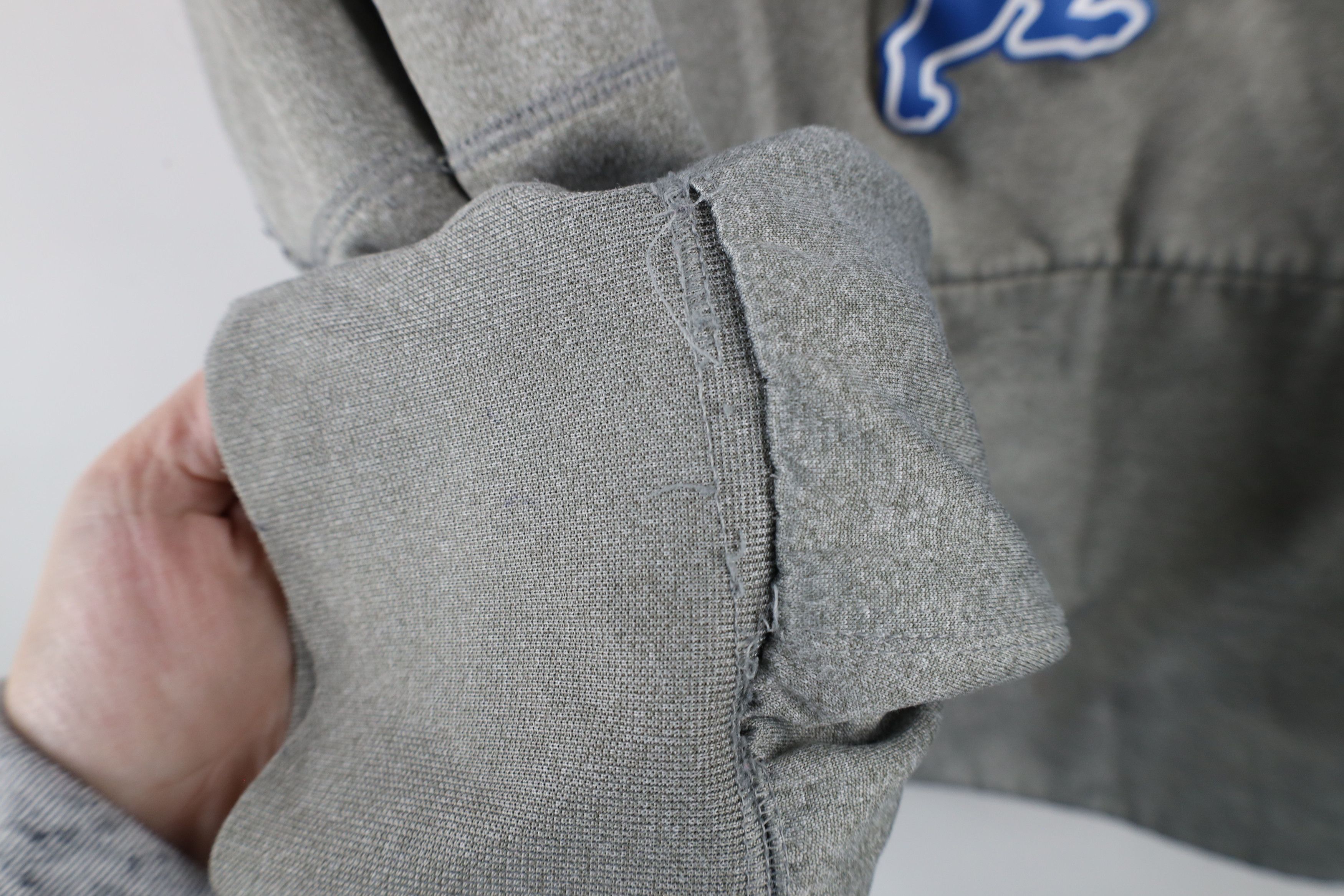 Nike × Vintage Nike Cropped Detroit Lions Football Hoodie Sweatshirt Gray Size 3XL / US 20-22 - 6 Thumbnail